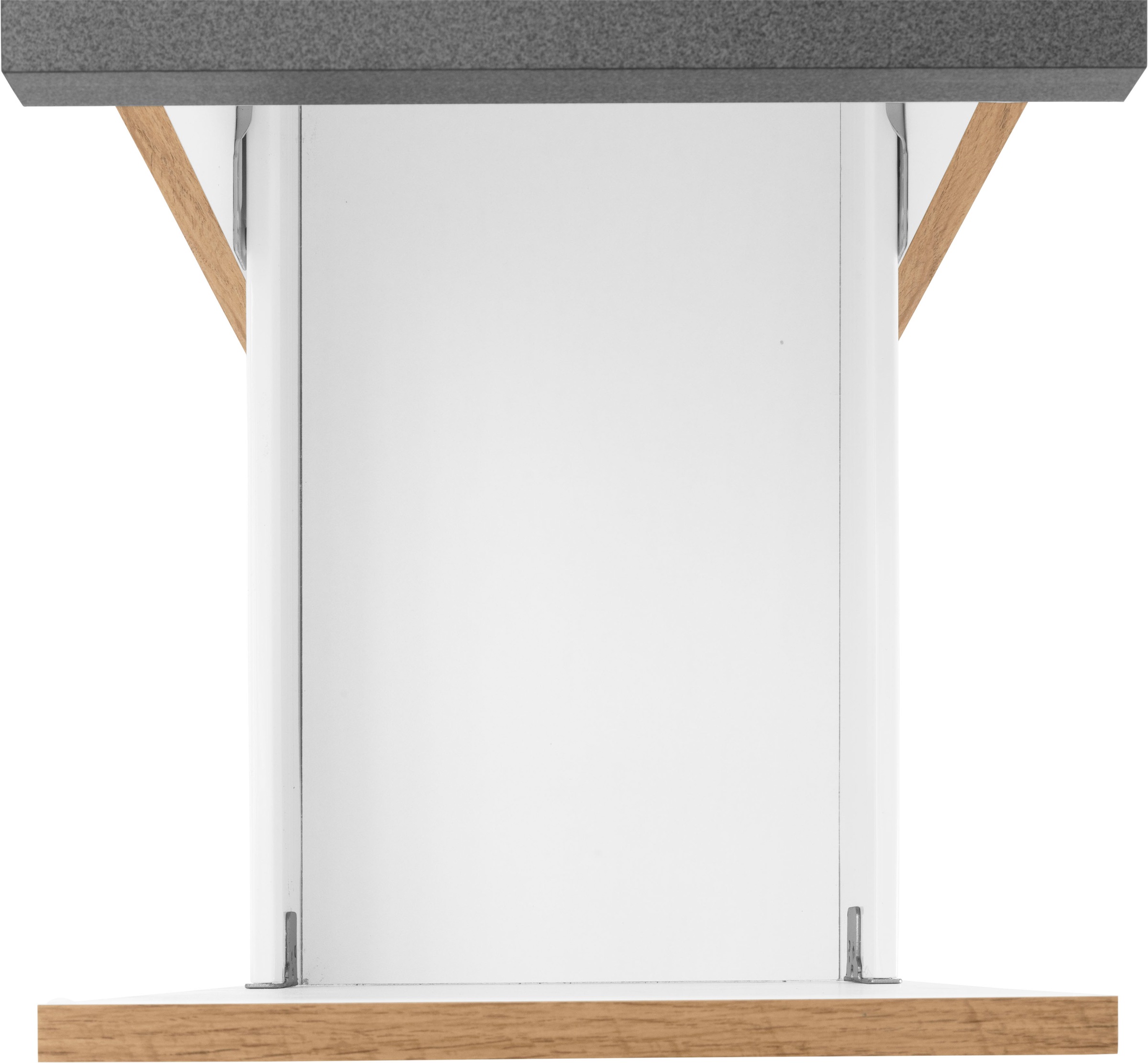 KOCHSTATION Apothekerschrank »KS-Colmar«, 30 cm breit, 165 cm hoch, mit 3 Ablagen, mit Metallgriff