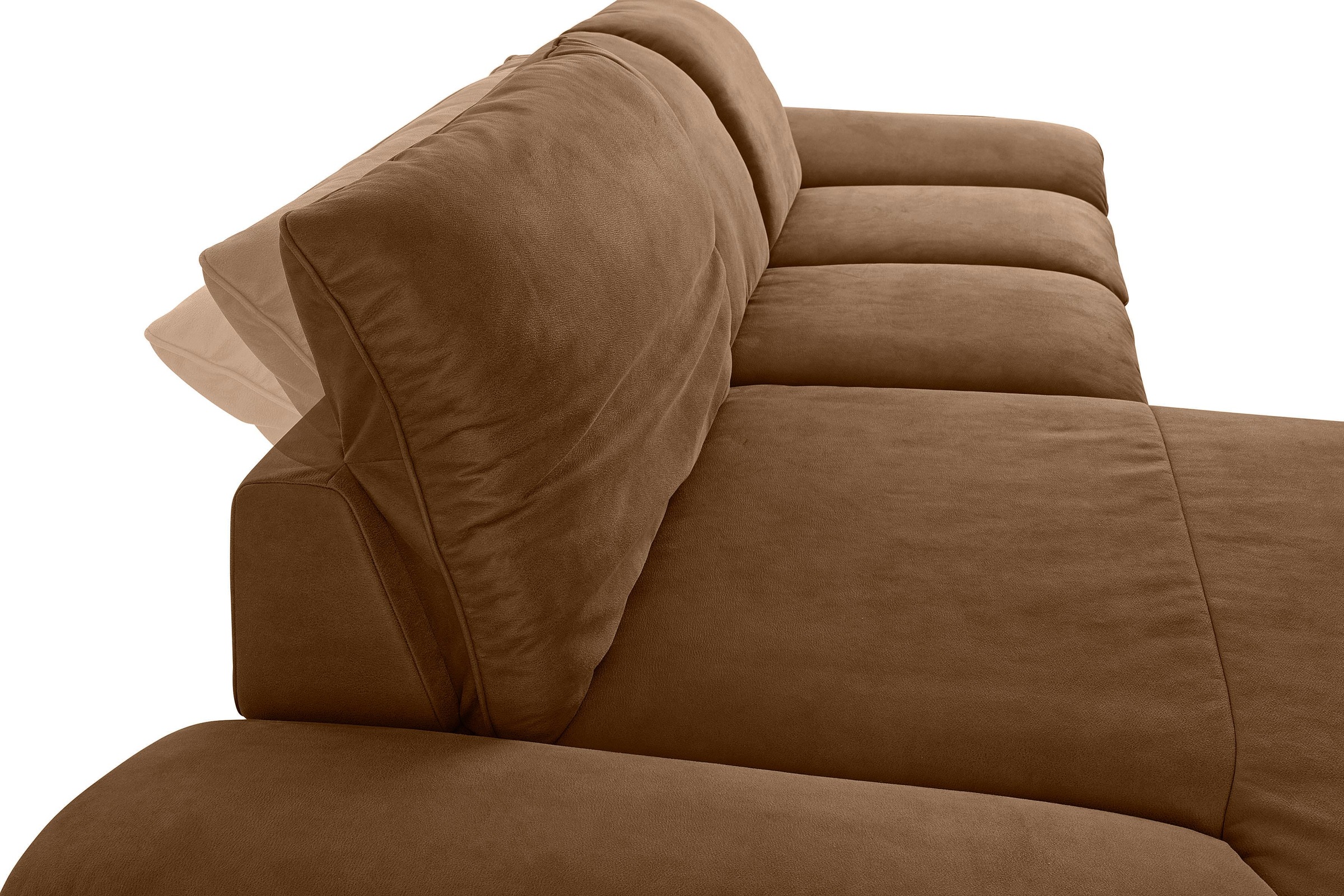 W.SCHILLIG Ecksofa »enjoy&MORE, Designsofa, elegant und bequem, L-Form«, mit Sitztiefenverstellung, Füße silber matt, Breite 310 cm