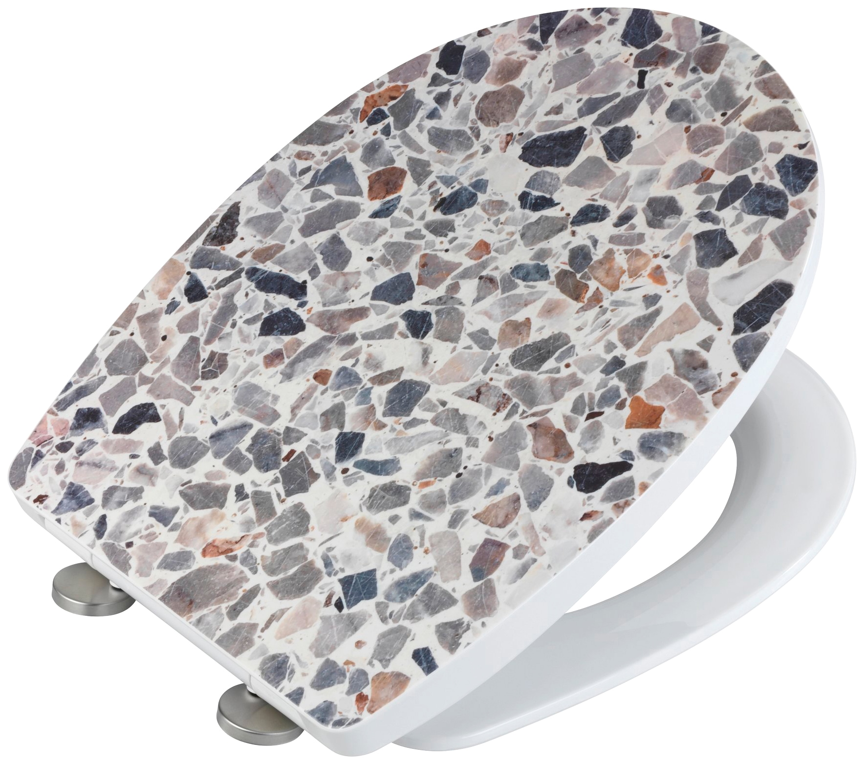 WENKO WC-Sitz »Terrazzo High Gloss«, (1 St.), Thermoplast