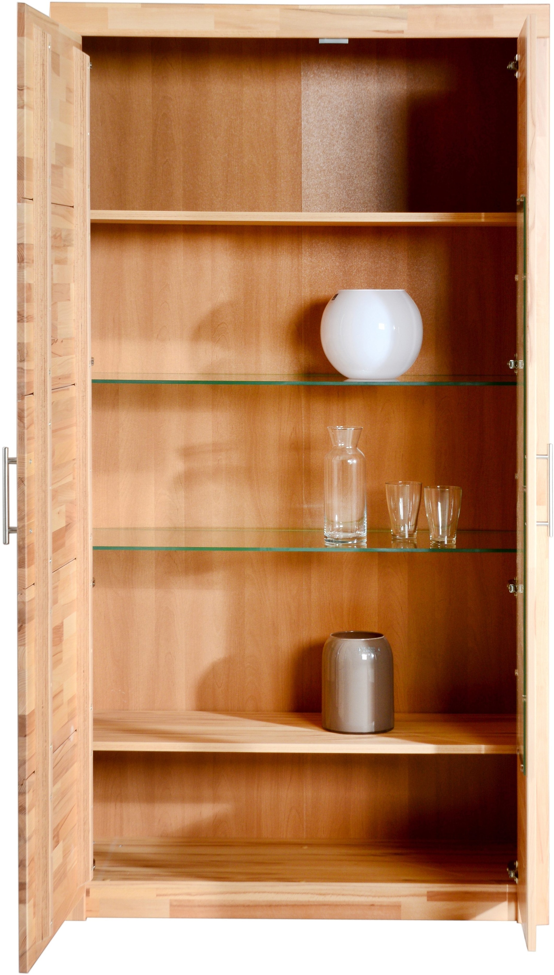 VOGL Möbelfabrik Vitrine »Toronto«, in 2 Breiten Breite 52 und Breite 105 cm, teilmassiv, Rahmenoptik