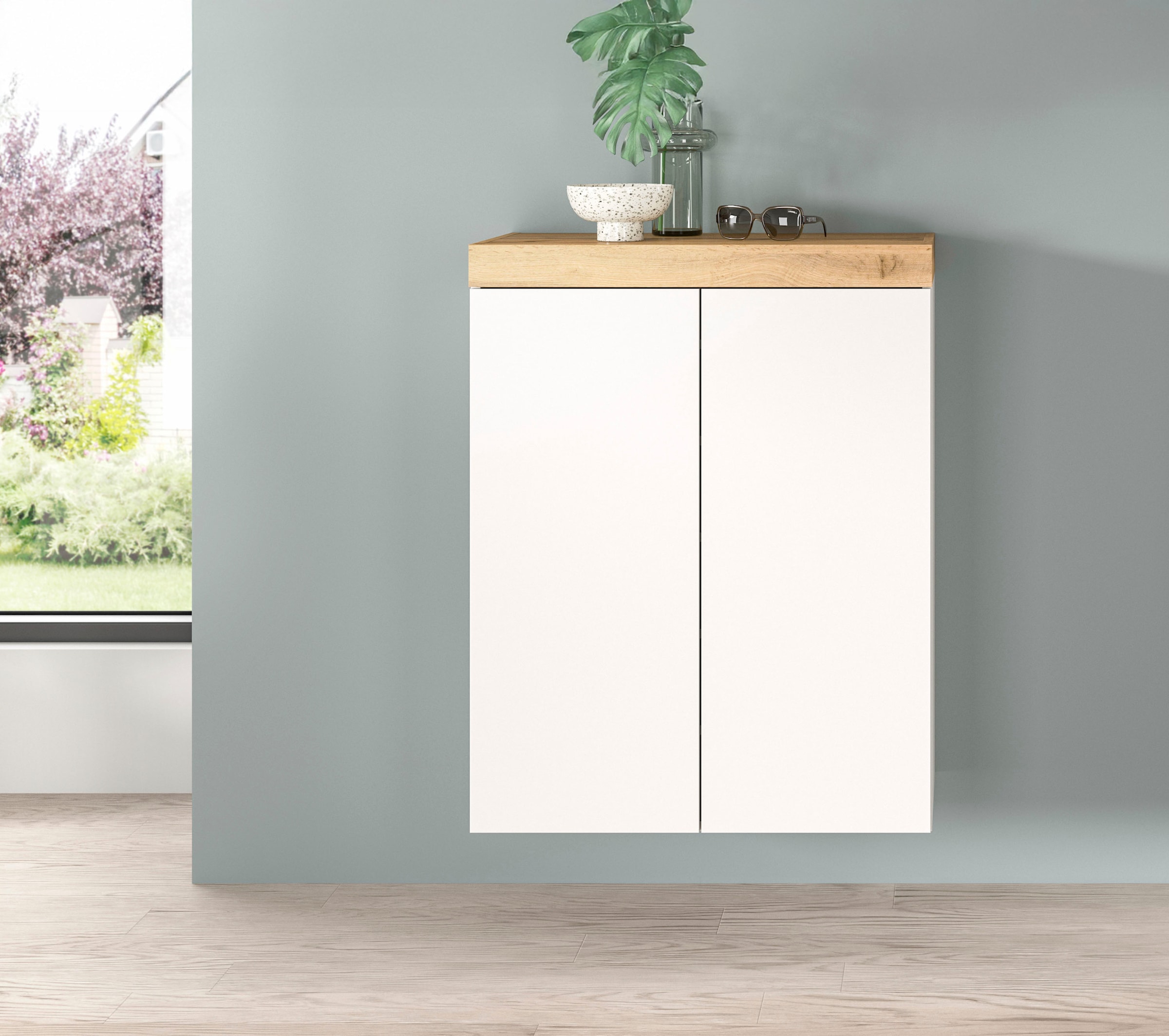 OTTO home Schuhschrank »MAMBO, TOPSELLER!, Breite 77cm, stehend & hängend, push-2-open« 2 farbige Ausführung, 1 Stk. tlg. Schuhschrank, Schuhkommode, Flur, Diele