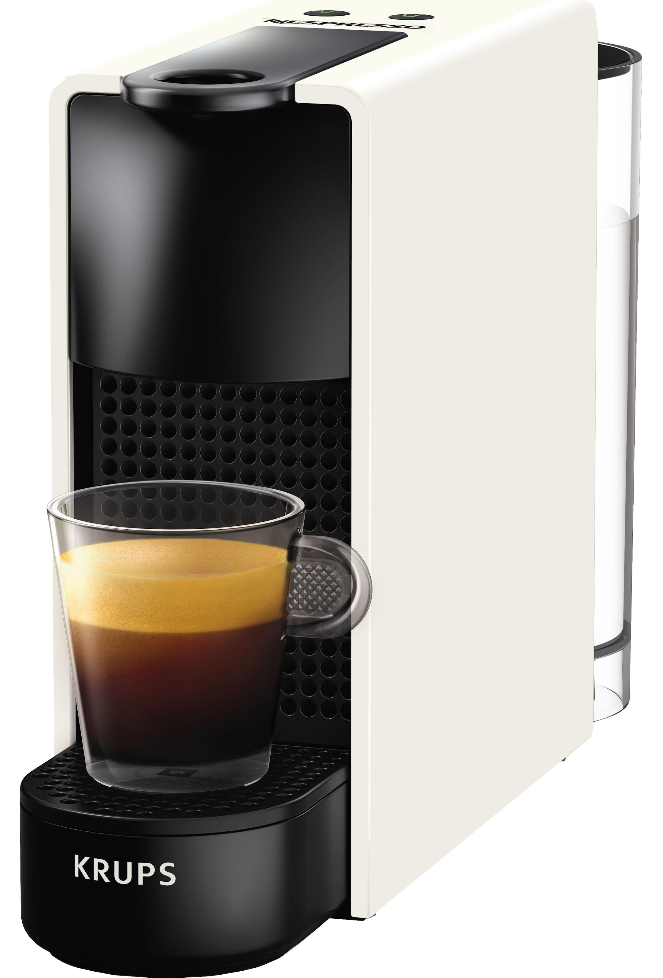 Nespresso Kapselmaschine White«, 3 Kapseln Aeroccino Milchaufschäumer, von Jahren XN1111 Garantie mit »Essenza Krups, 14 Willkommenspaket inkl. mit XXL Mini