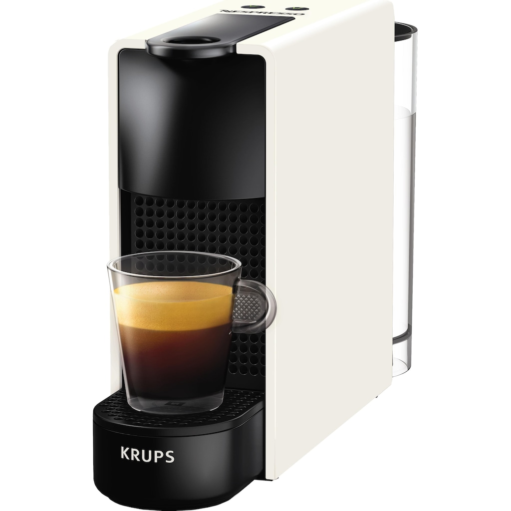 Nespresso Kapselmaschine »Essenza Mini XN1111 von Krups, White«, inkl. Aeroccino Milchaufschäumer, Willkommenspaket mit 7 Kapseln
