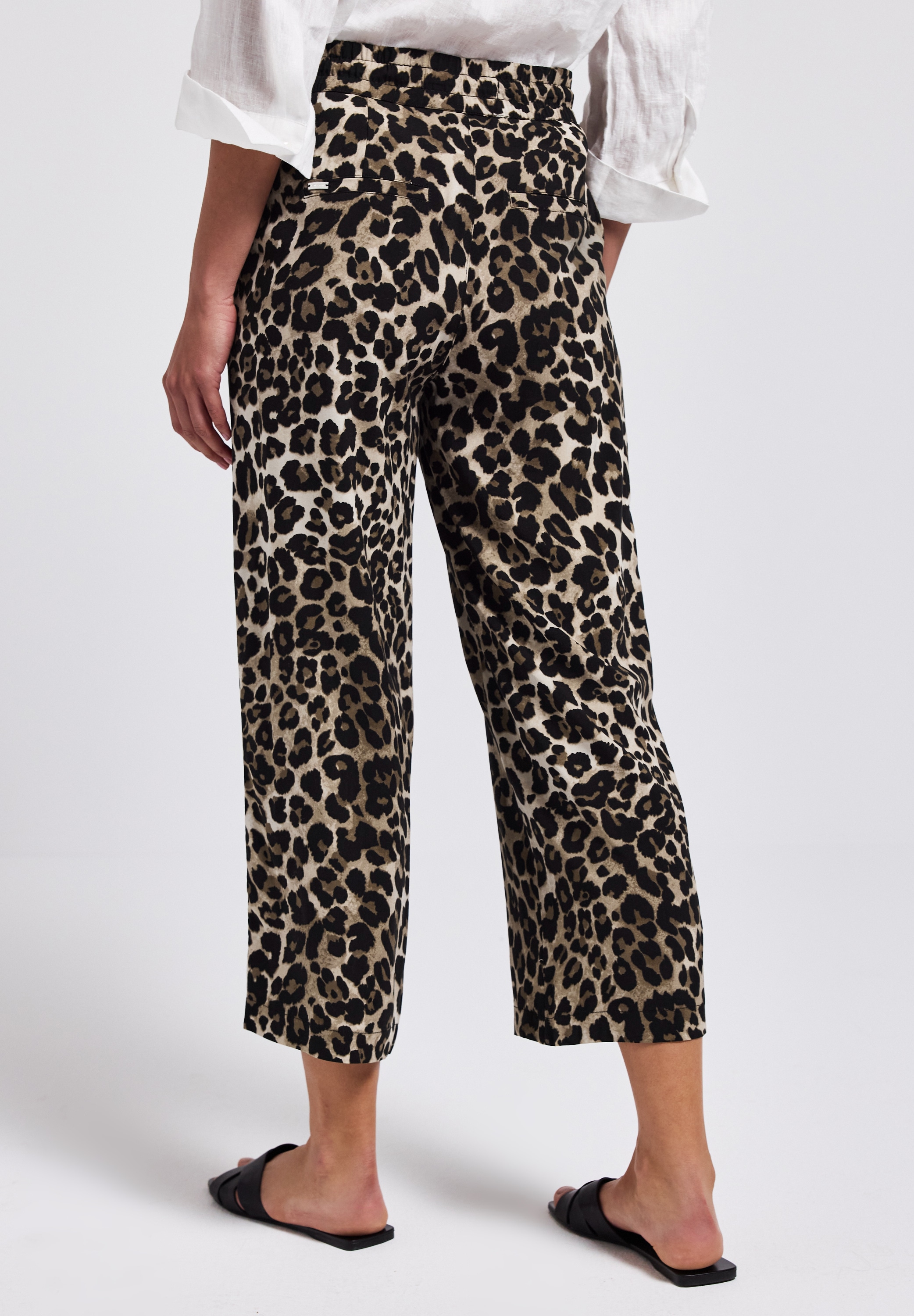 STREET ONE Stoffhose »Style Emee«, mit elastischem Bund und Tunnelzug, mit grafischem Muster