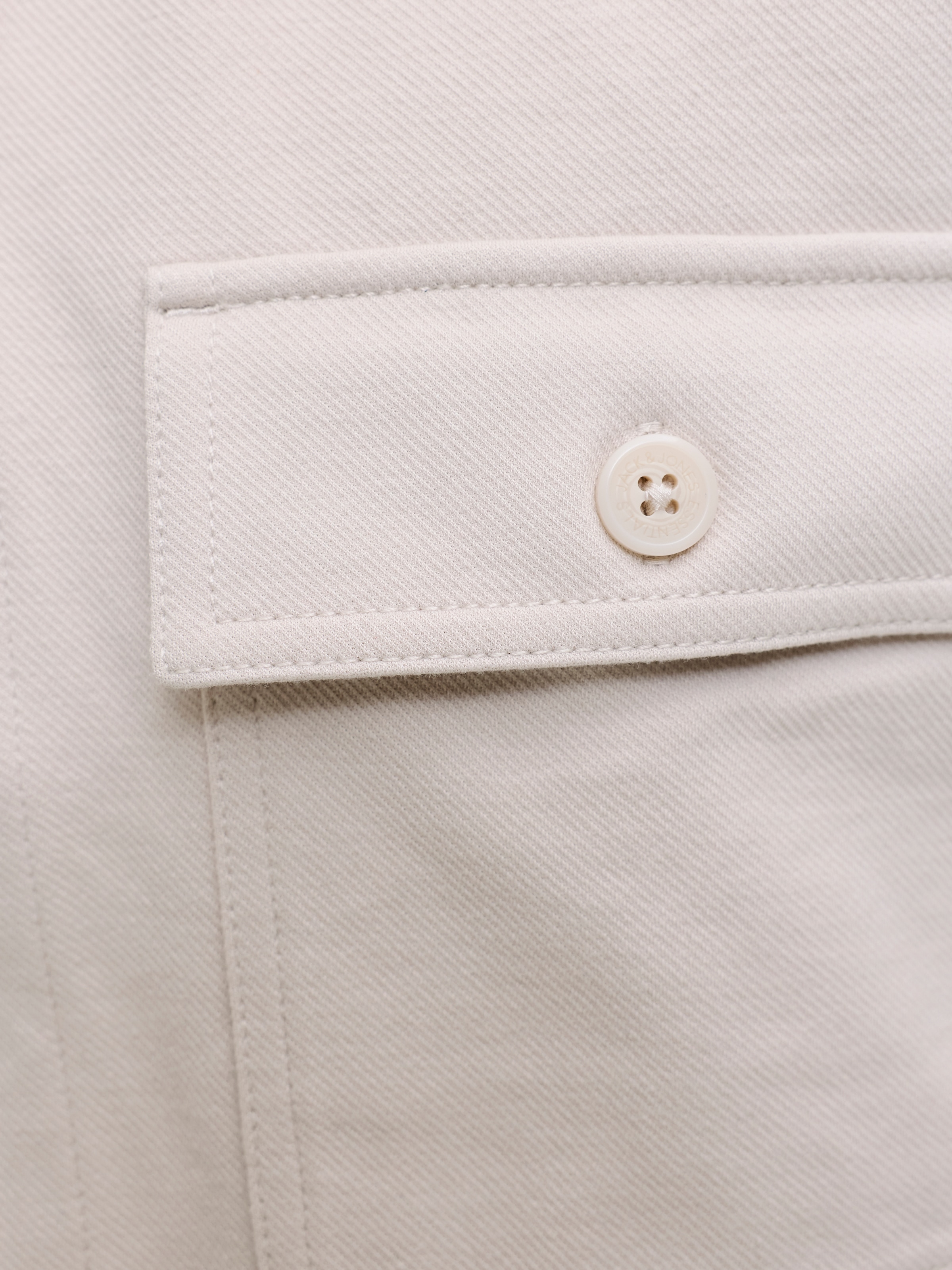 Jack & Jones Langarmhemd »JJWILLIAM SWEAT OVERSHIRT LS NOOS« Materialmix, Sweatmaterial, locker geschnitten