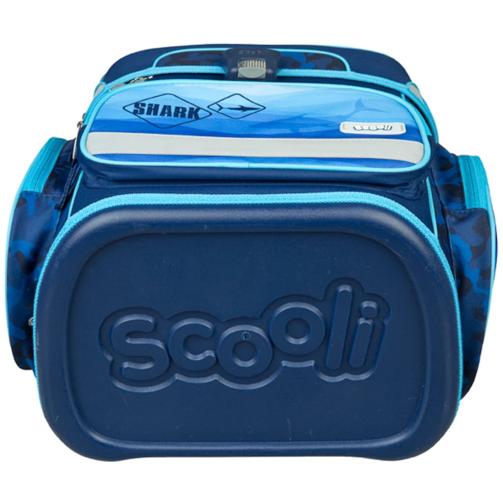 Scooli Schulranzen »EasyFit, Shark Alarm«, Reflektoren