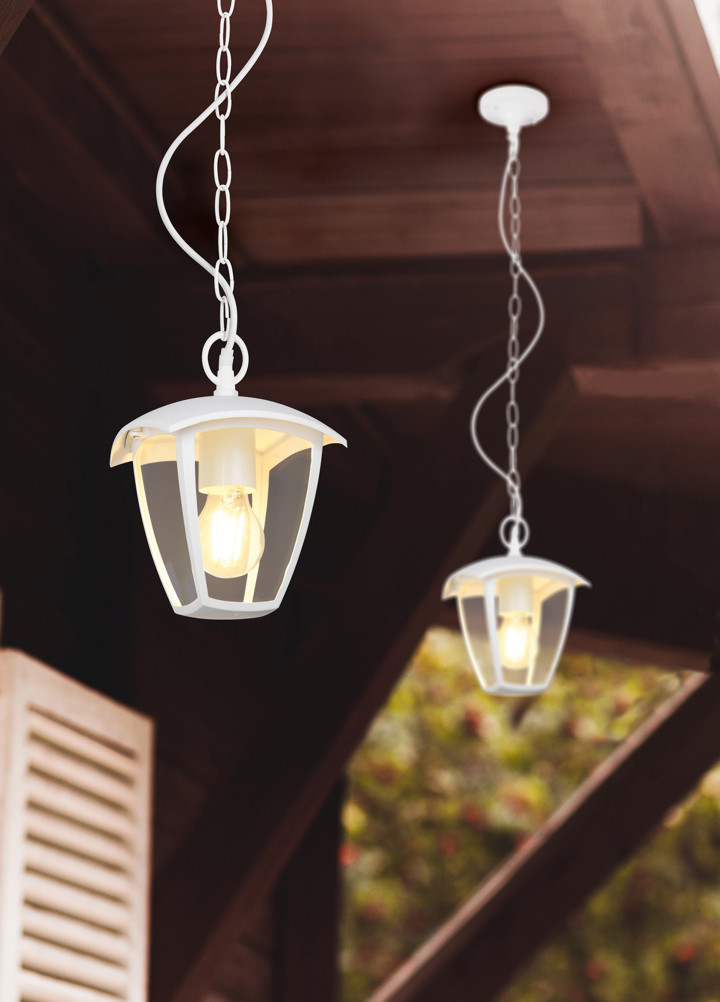 TRIO Leuchten Außen-Deckenleuchte »VENTA, Outdoor Pendelleuchte 1-flammig, exkl 1x E27 max 10W, IP44« E27 1 Stk. warmweiß - kaltweiß Terrassen Hängelampe, Pendelleuchte Garten max Höhe 82cm