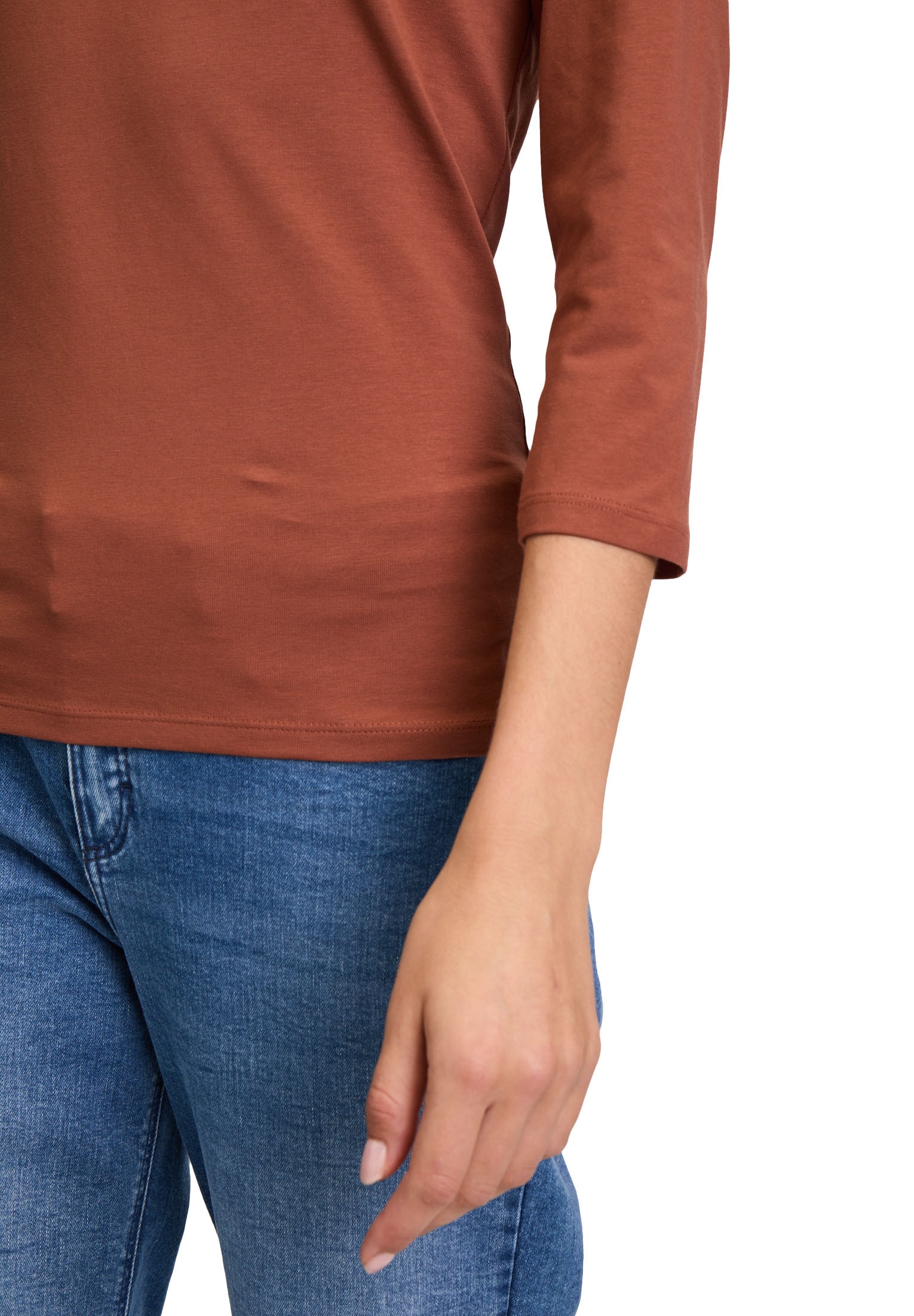 Cartoon 3/4-Arm-Shirt »Basic Shirt mit Rundhalsausschnitt«