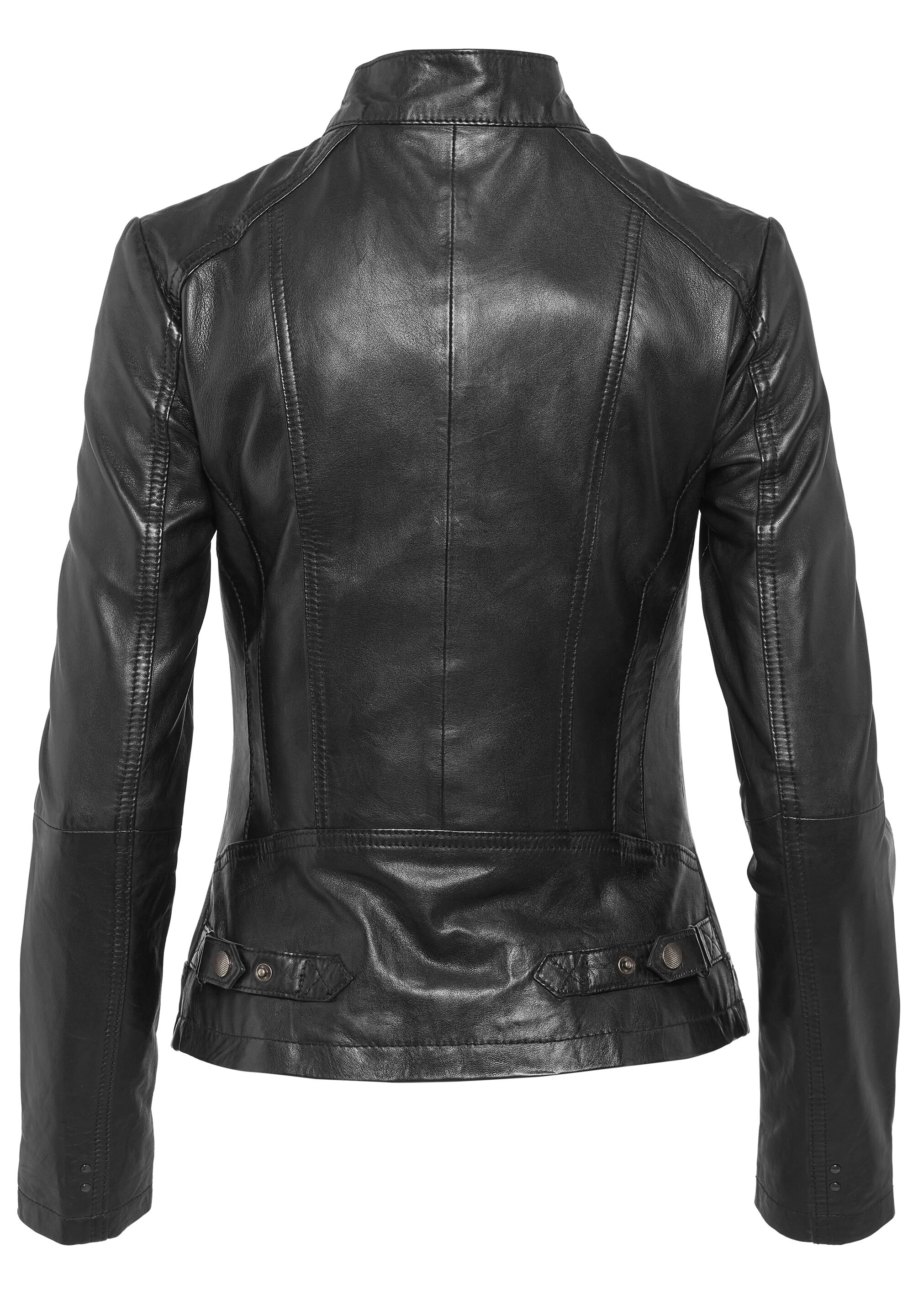 7eleven Bikerjacke »SECATIA« ohne Kapuze mit Ziernähten