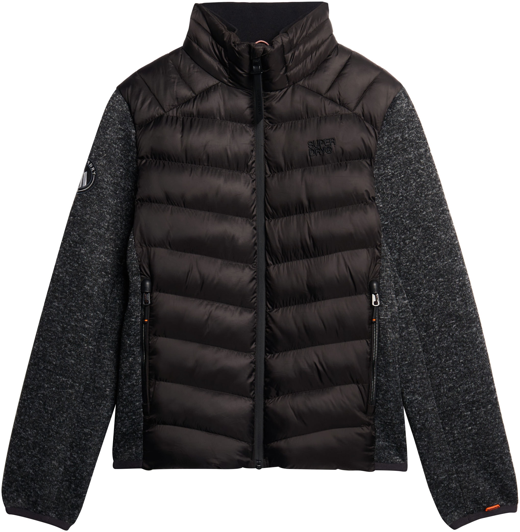 Superdry Steppjacke »STORM KNIT HYBRID PADDED JKT«, mit Kapuze