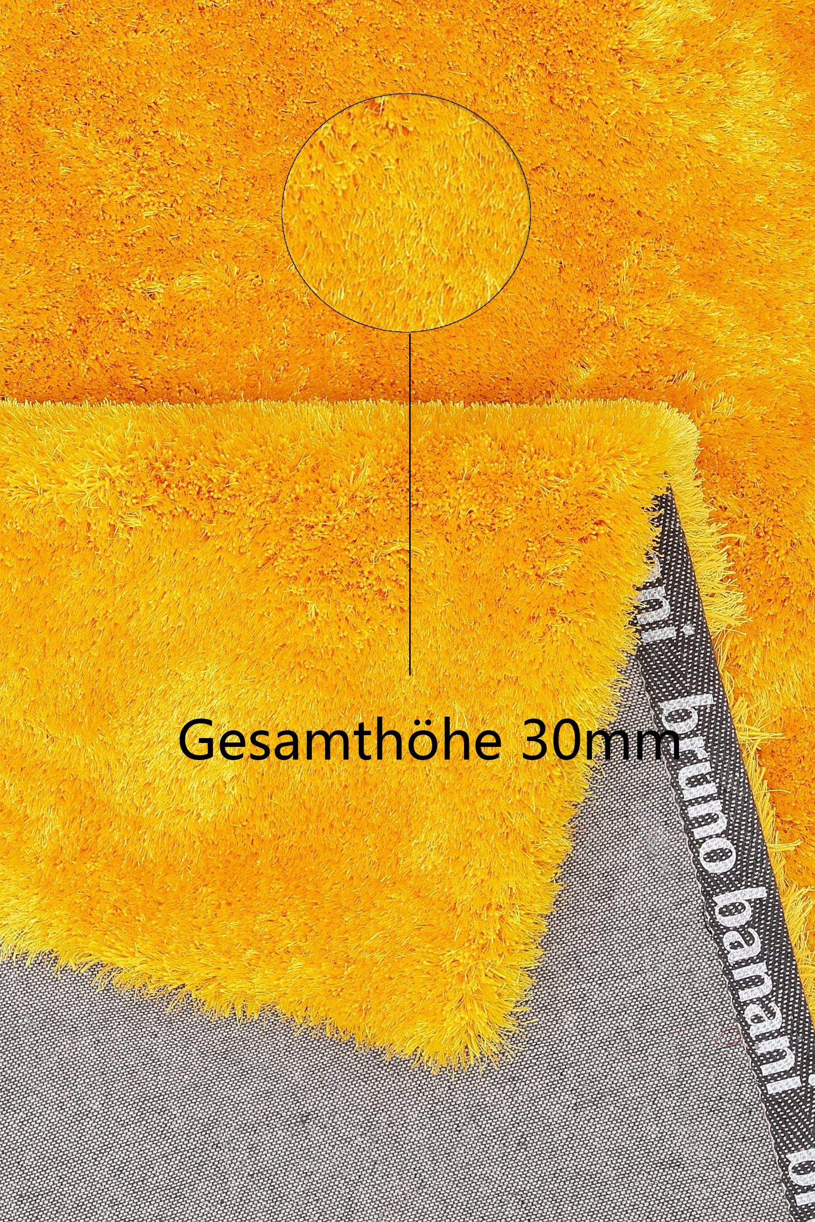 Bruno Banani Teppich »Dana Teppich, besonders weich und kuschelig, Kundenliebling«, rechteckig, 30 mm Höhe, uni, Mikrofaser Teppiche, Wohnzimmer, Schlafzimmer, Esszimmer