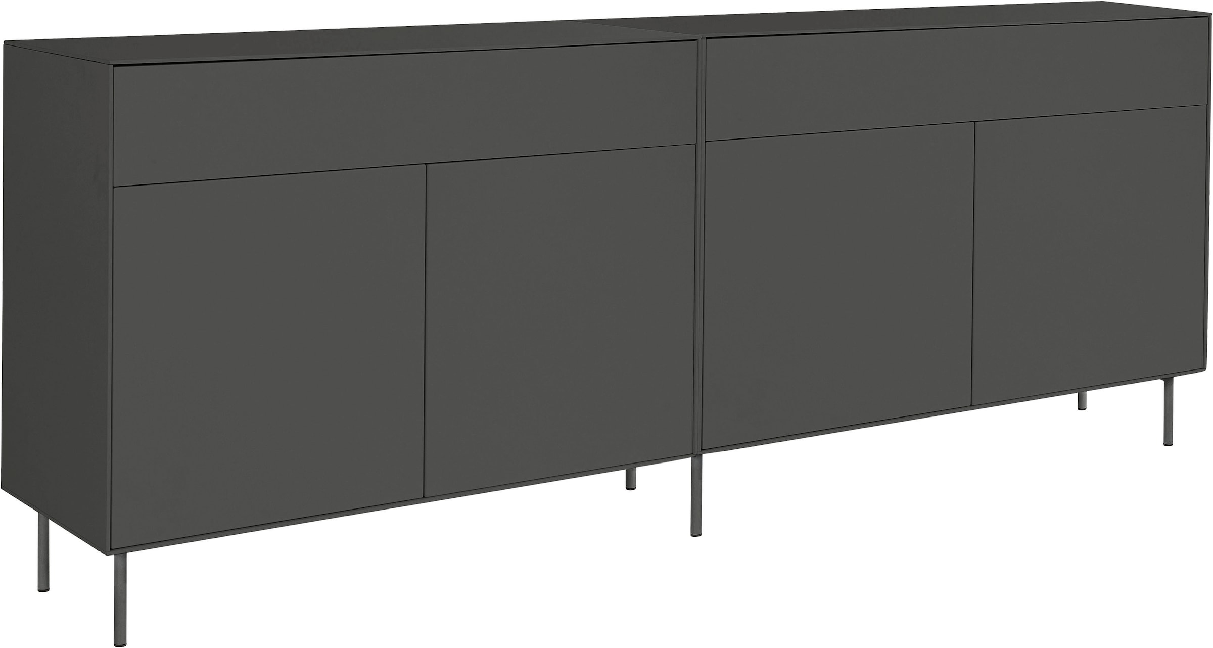 LeGer Home by Lena Gercke Sideboard »Essentials«, (2 St.), Breite: 224cm, MDF lackiert, Push-to-open-Funktion