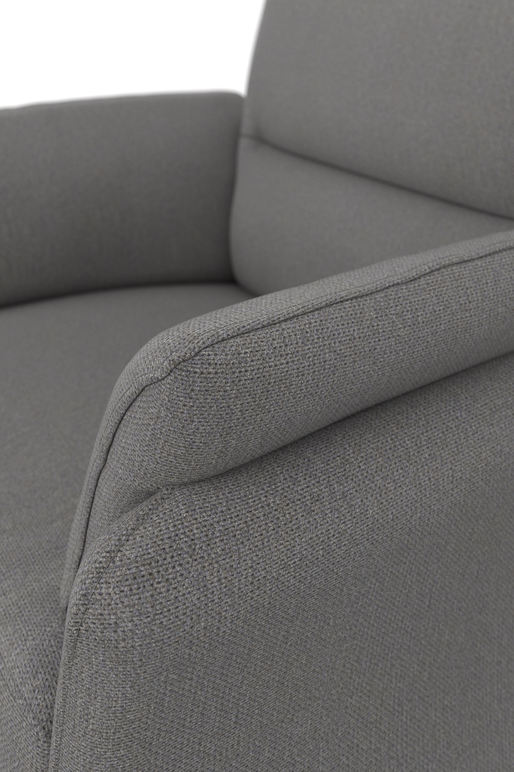 DOMO collection Sessel »Pina elegant und zeitloser Clubsessel, bequemer Cocktailsessel«, Hoher Sitzkomfort, Microfaser hochflorig, dunkelgrau