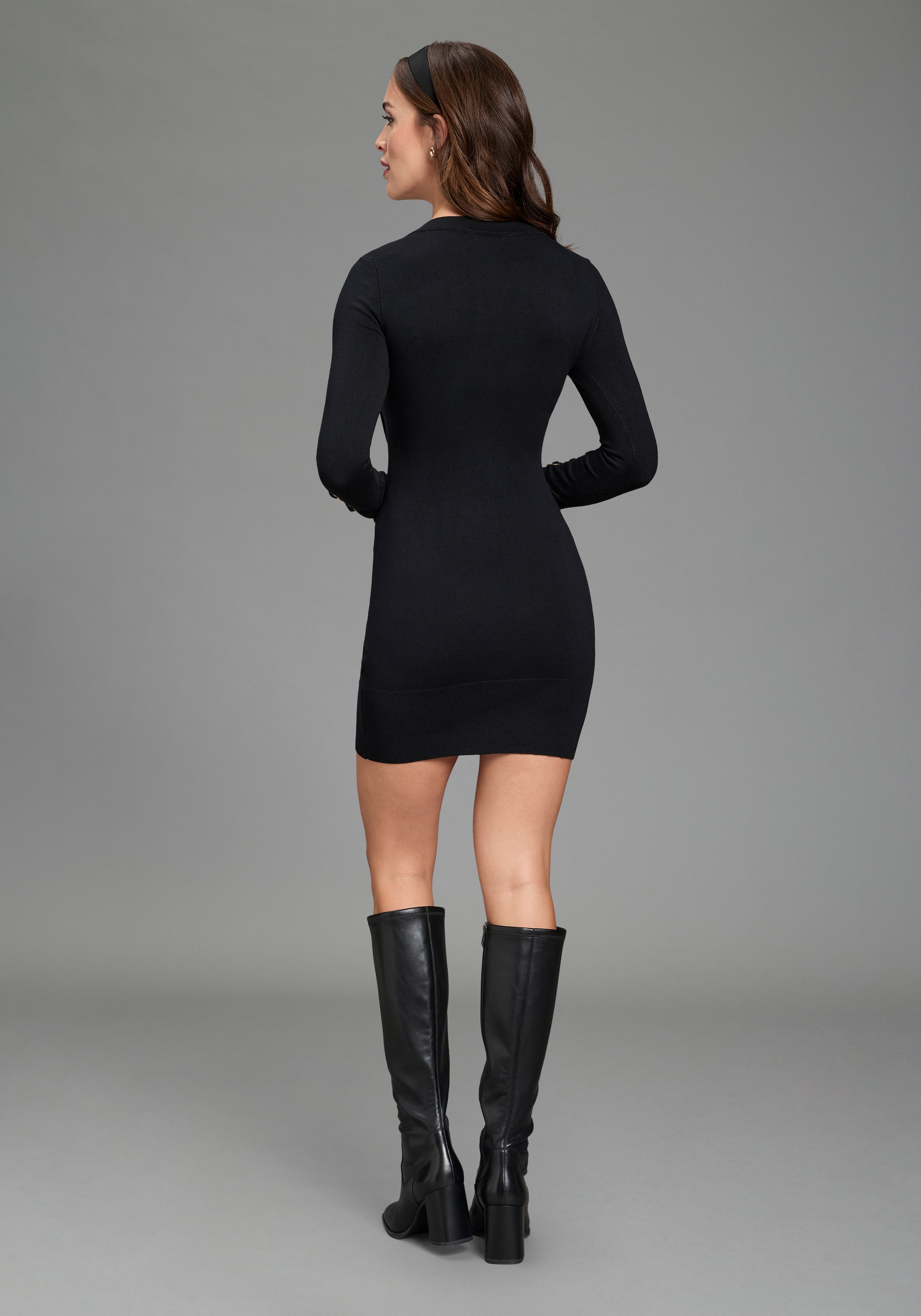 Melrose Strickkleid in Mini-Länge, aus Feinstrick mit Schnürung
