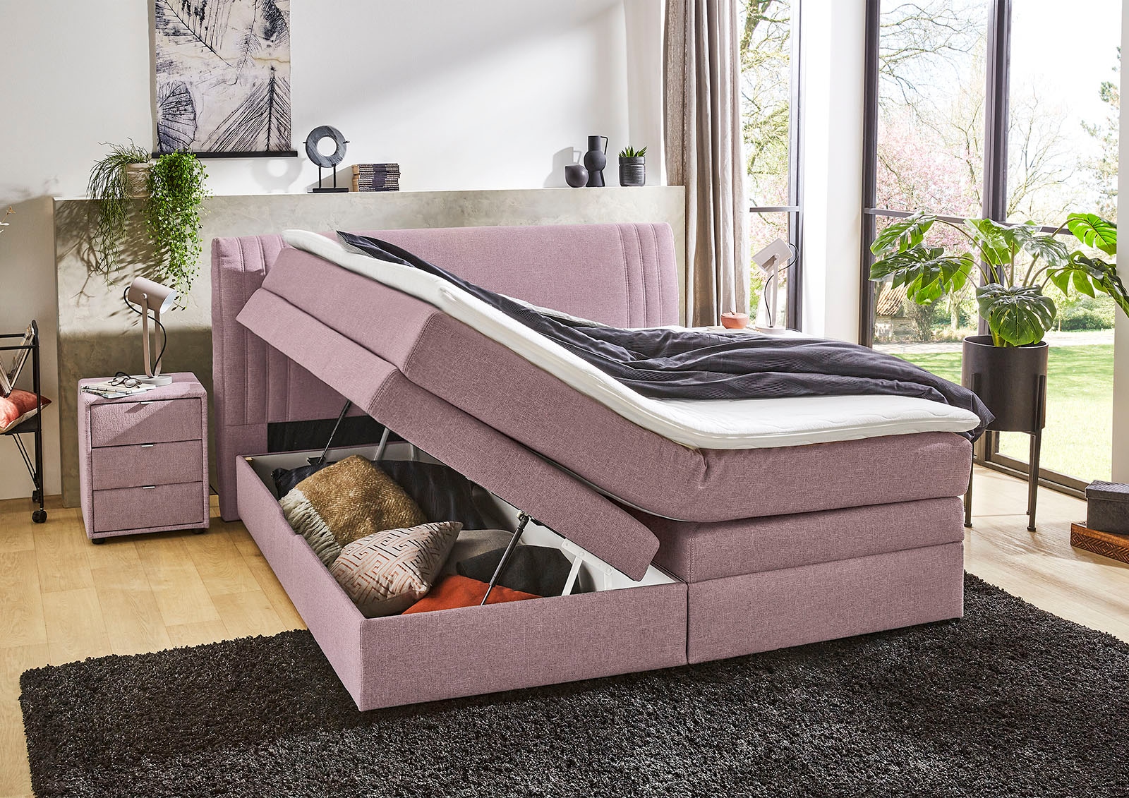 Jockenhöfer Gruppe Boxspringbett Amira, mit Bettkasten und Topper