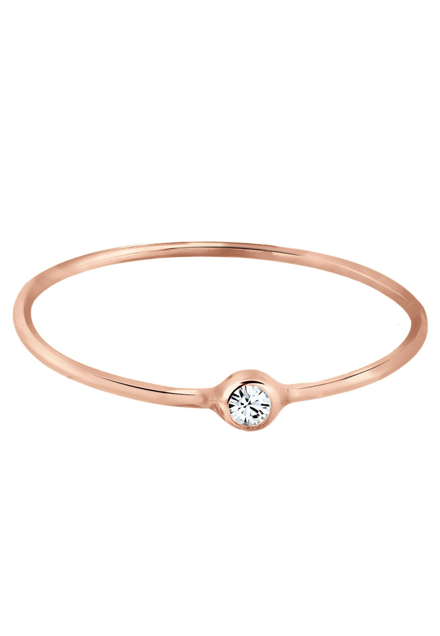 Elli Silberring »Ring Solitär Stapelring 925 Silber, mit Kristallen von Swarovski®«