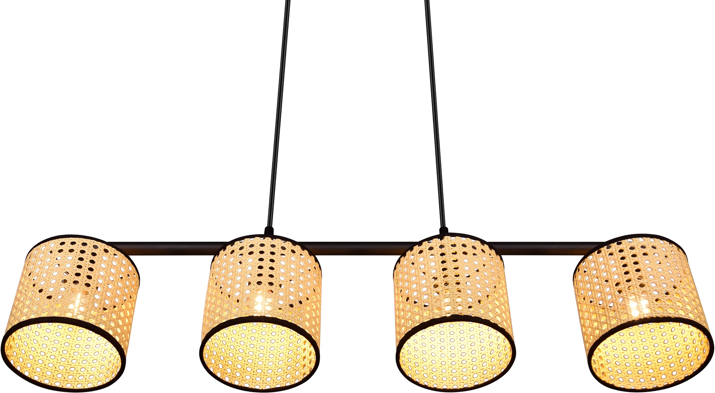 Leonique Pendelleuchte »Jules« E14 1 Stk. 4-flammige Hängeleuchte mit Wiener Geflecht, höhenverstellbar