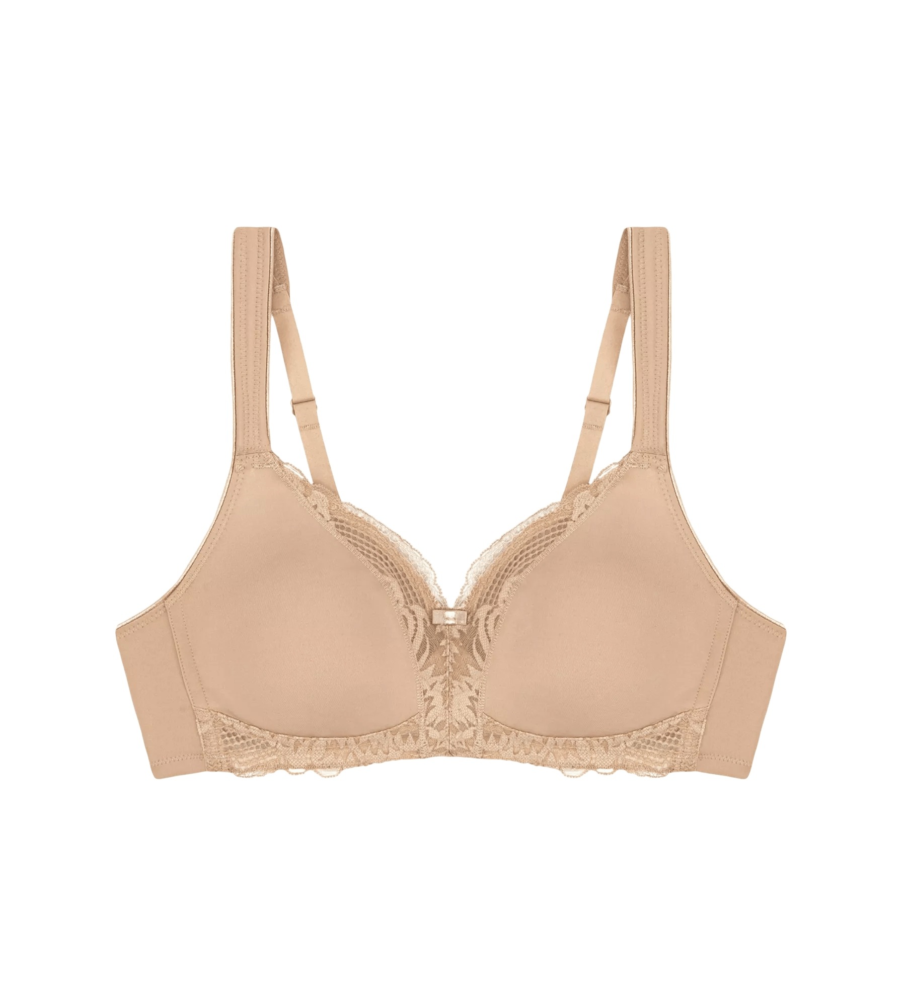 Triumph Bügelloser BH »Modern Lace+Cotton« Spitzeneinsätze, starker Halt ohne Bügel, atmungsaktiv, leicht
