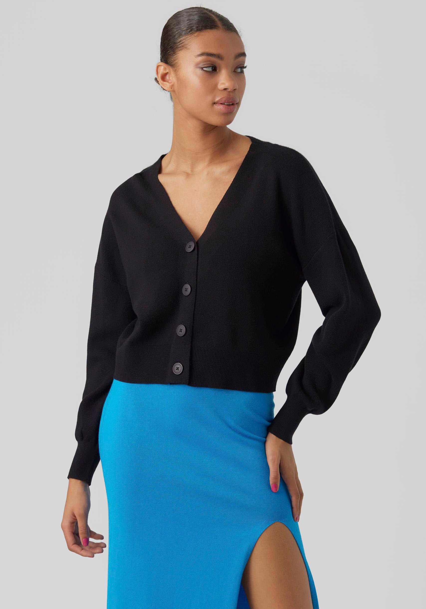 Vero Moda Cardigan »VMNANCY LS V-NECK SHORT CARDIGAN GA BOO« kaufen