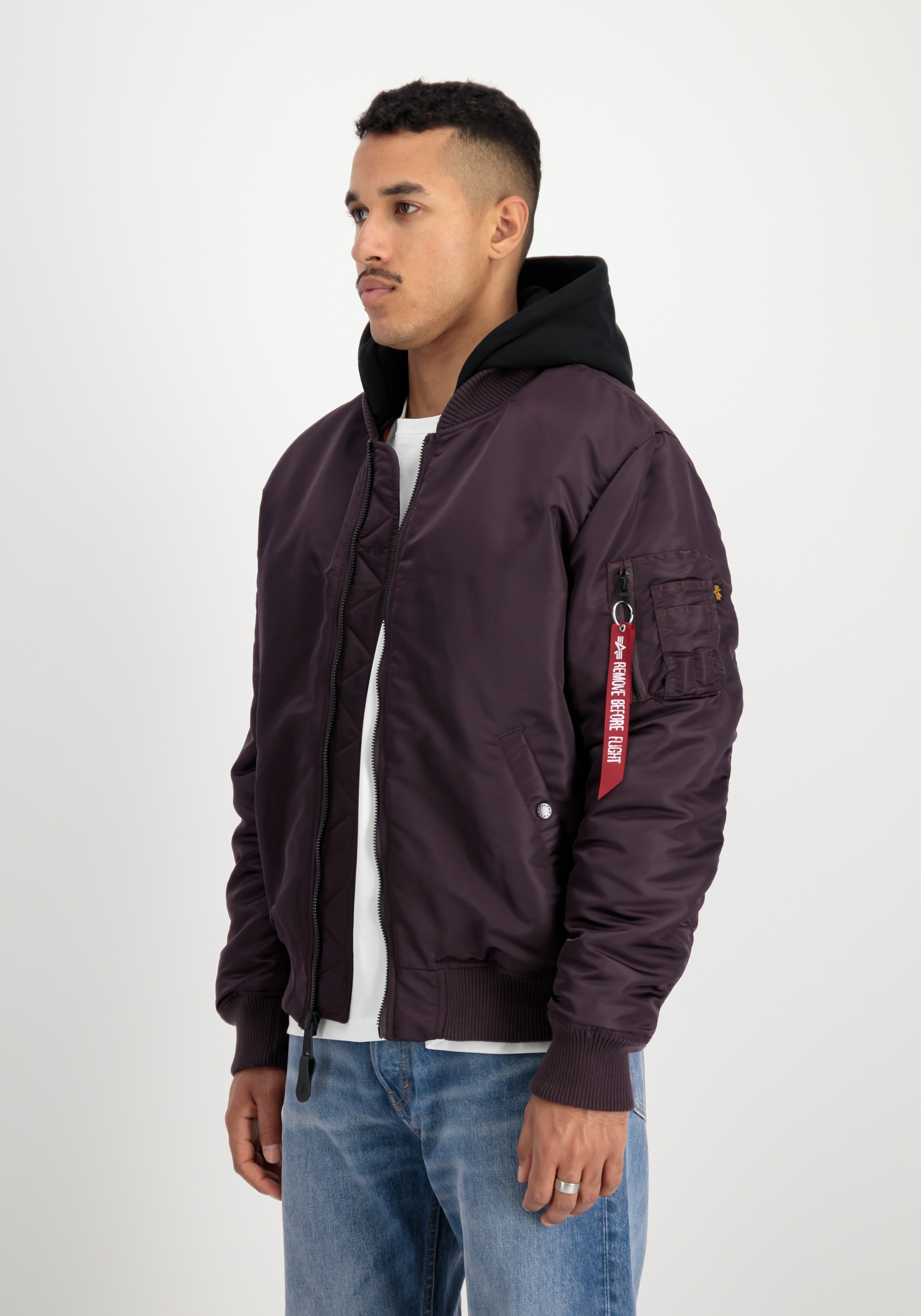 Alpha Industries Bomberjacke »Alpha Industries Men - Bomber Jackets MA-1 Zip Hood Back EMB«