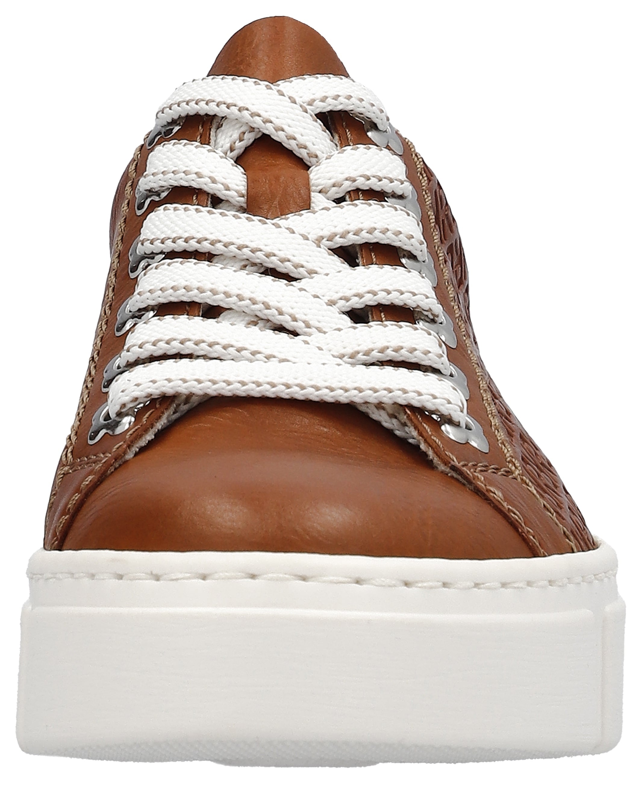 Rieker Plateausneaker »Freizeitschuh, Schnürhalbschuh«, mit seitlicher Prägung, Freizeitschuh, Halbschuh, Schnürschuh