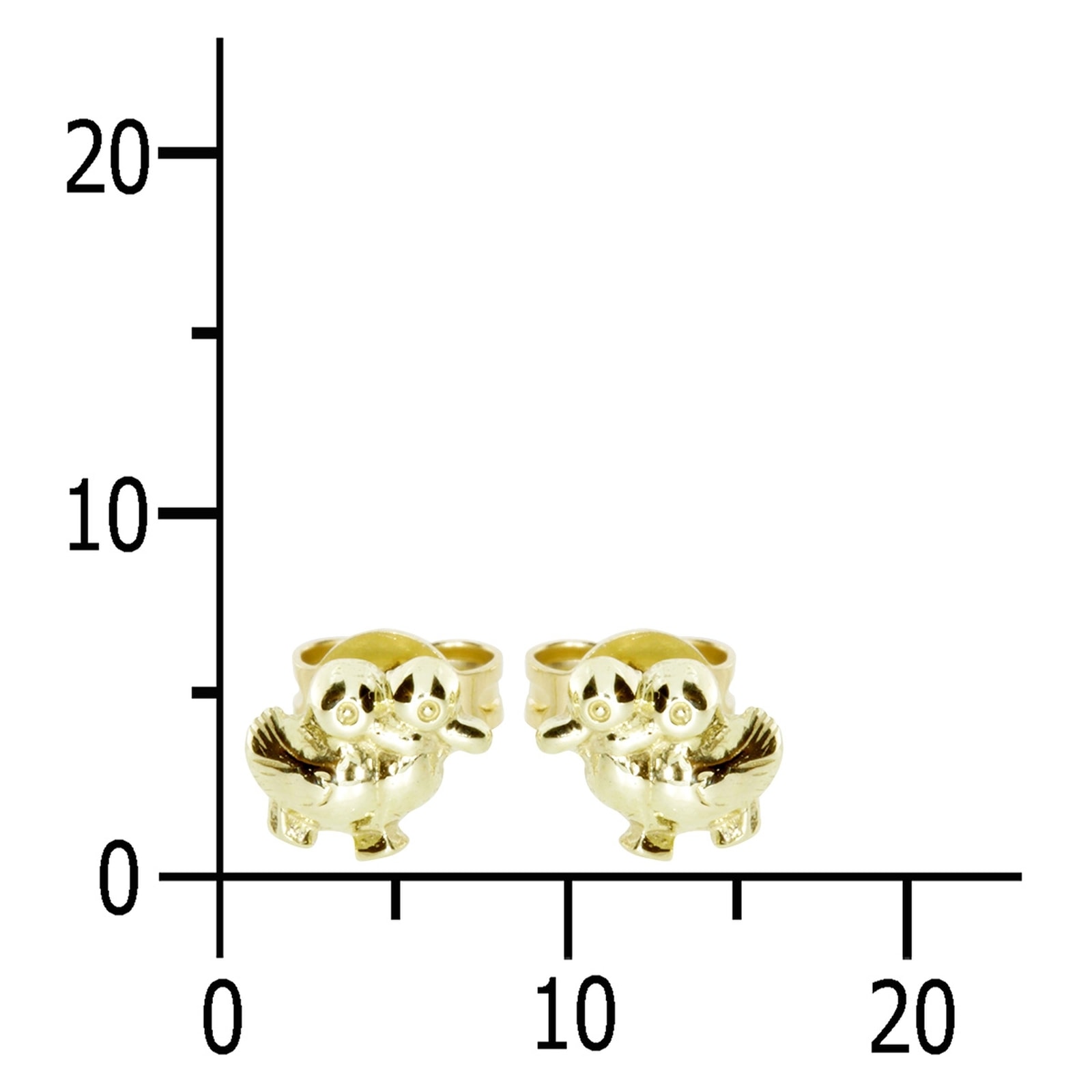 OSTSEE-SCHMUCK Paar Ohrstecker »- Entchen - Gold 333/000 - ,«