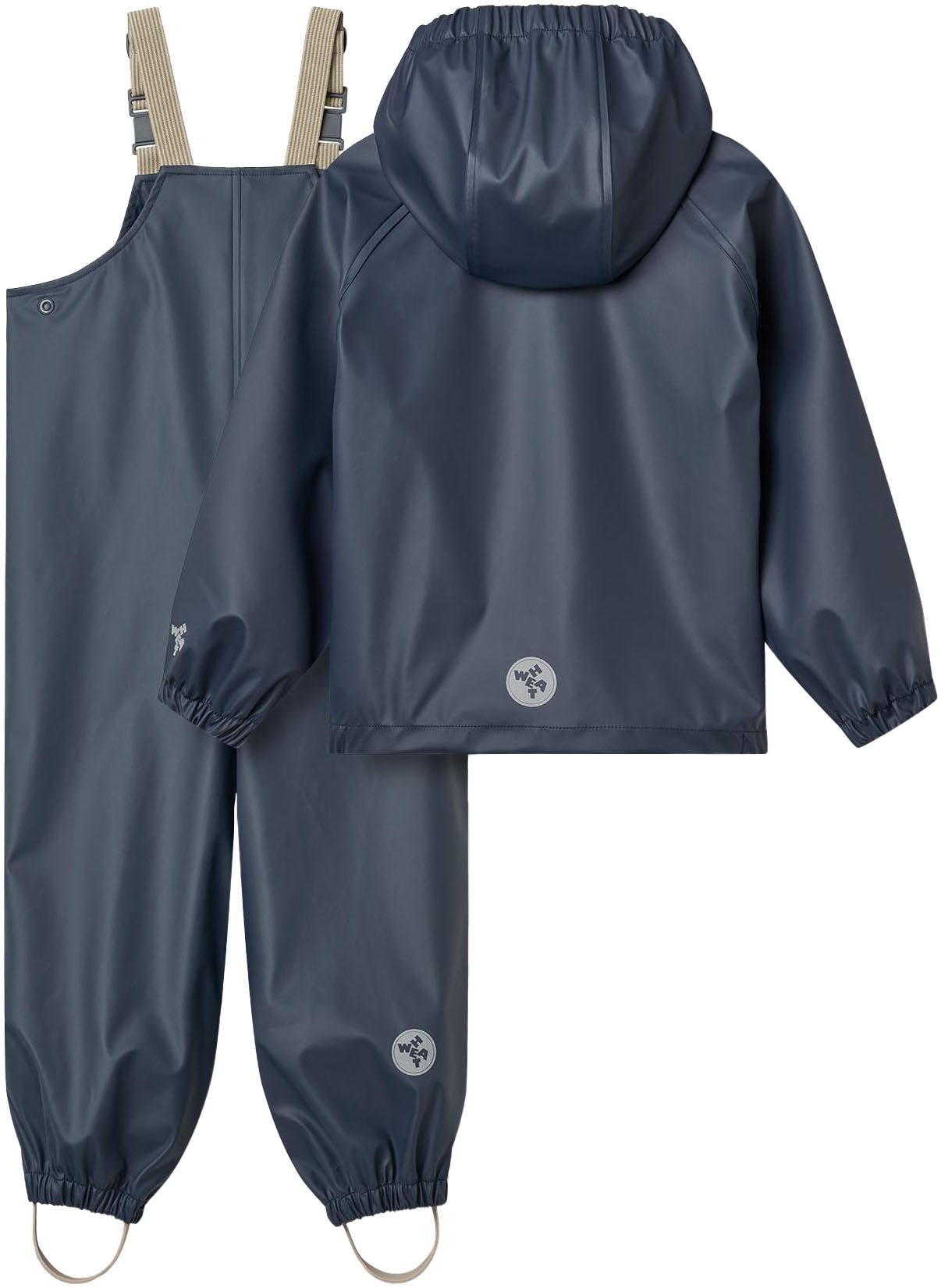 WHEAT Regenjacke »Rainwear Charlie«, (Set, 2 St.), mit Kapuze, wasserdicht, mit Reflektoren und passender Latzhose
