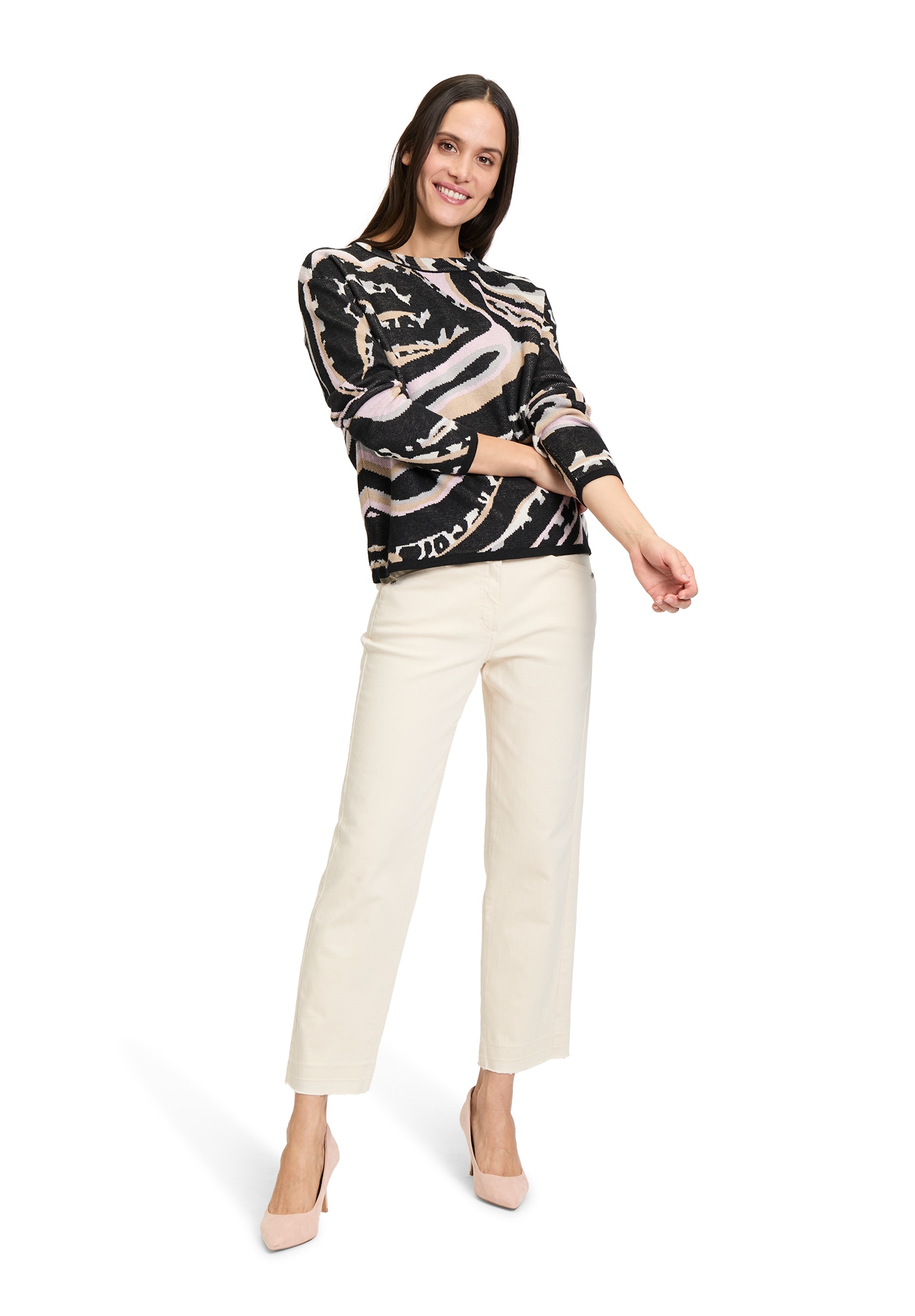 Betty Barclay Rundhalspullover »Feinstrickpullover mit Jacquard«