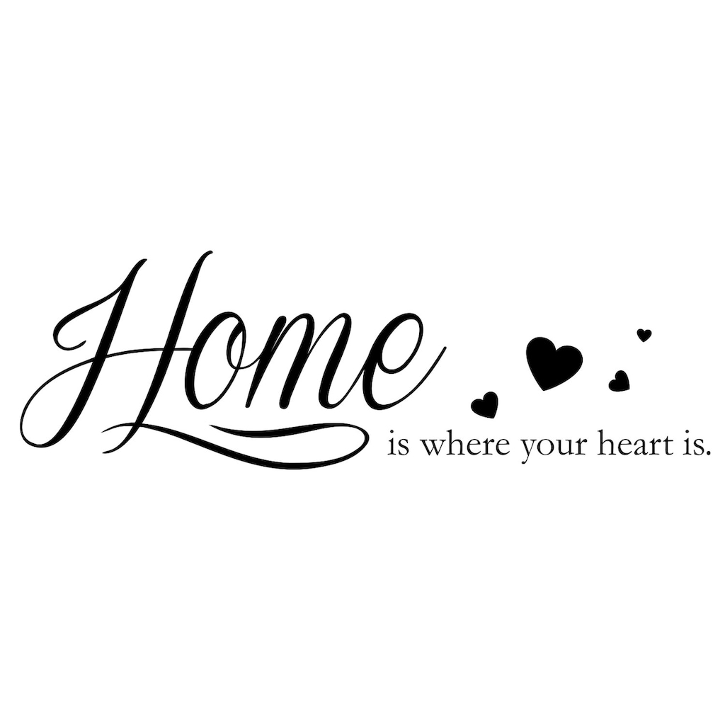 queence Wandtattoo »Home is where your heart is«