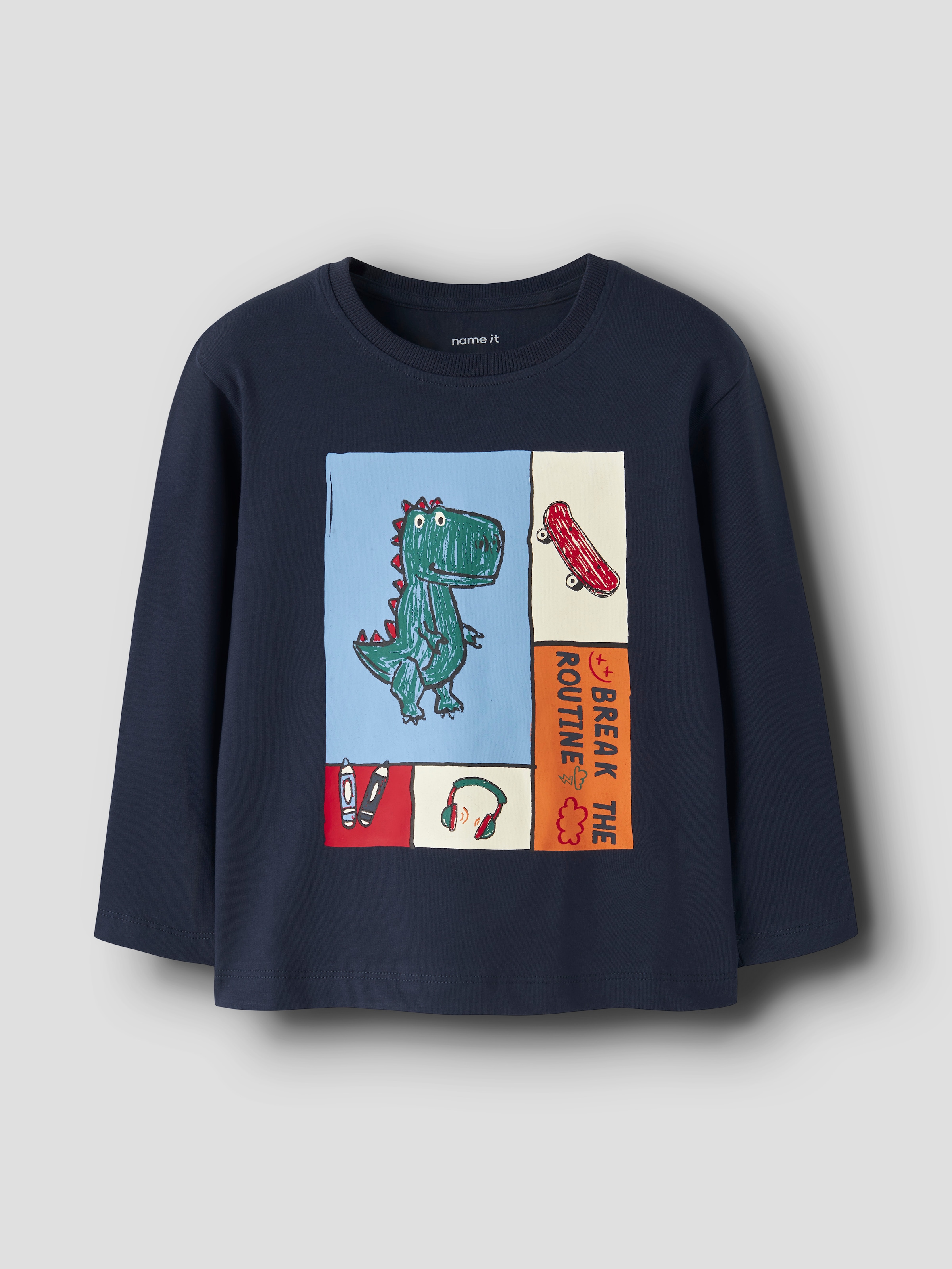 Name It Langarmshirt »NMMLUCIUS 2P LS NREG TOP BOX« Packung, 2 Baumwollmischung, regular fit