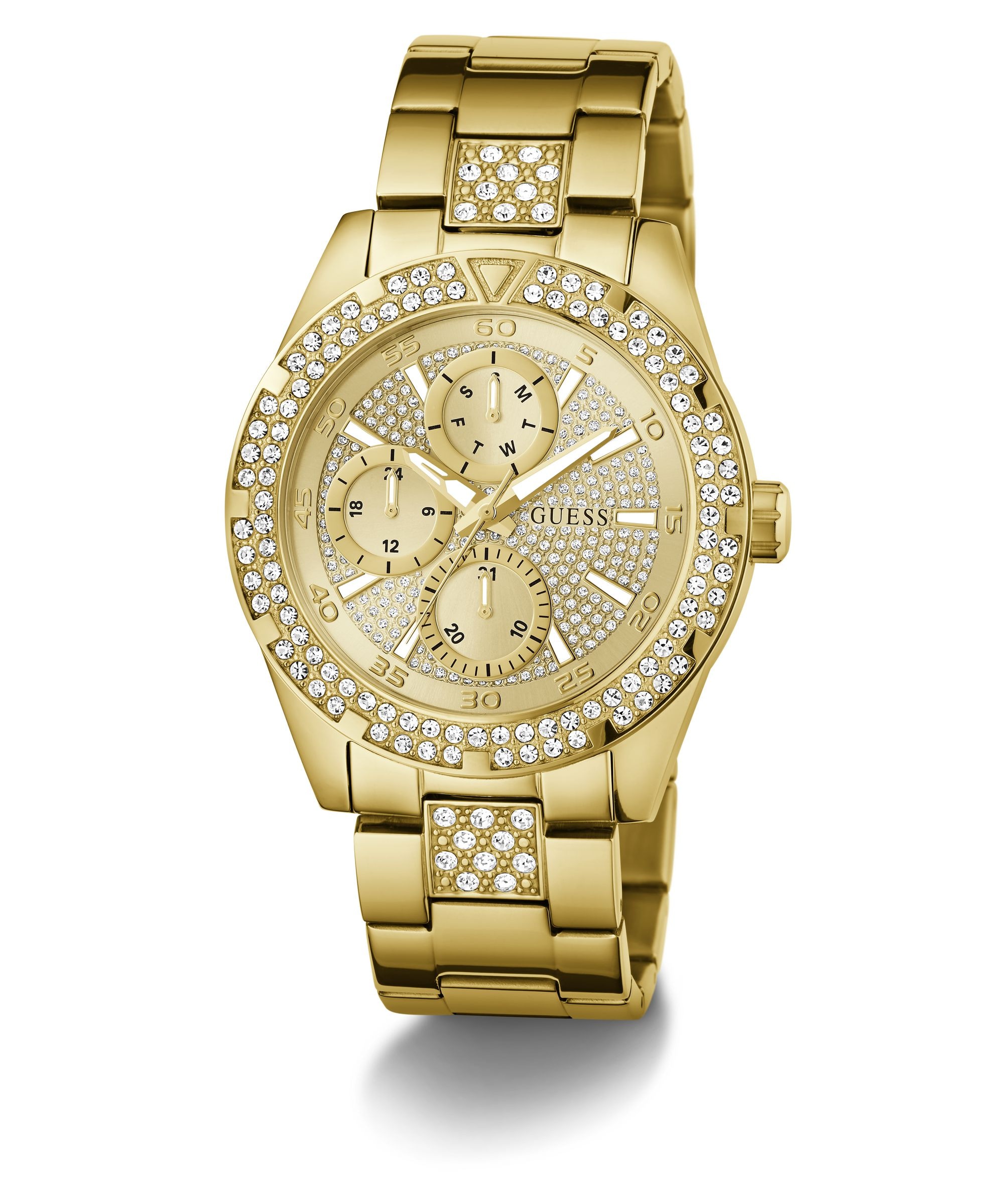 Guess Multifunktionsuhr »ORION« Quarzuhr, Armbanduhr, Herrenuhr, Edelstahlarmband, analog, Wochentag