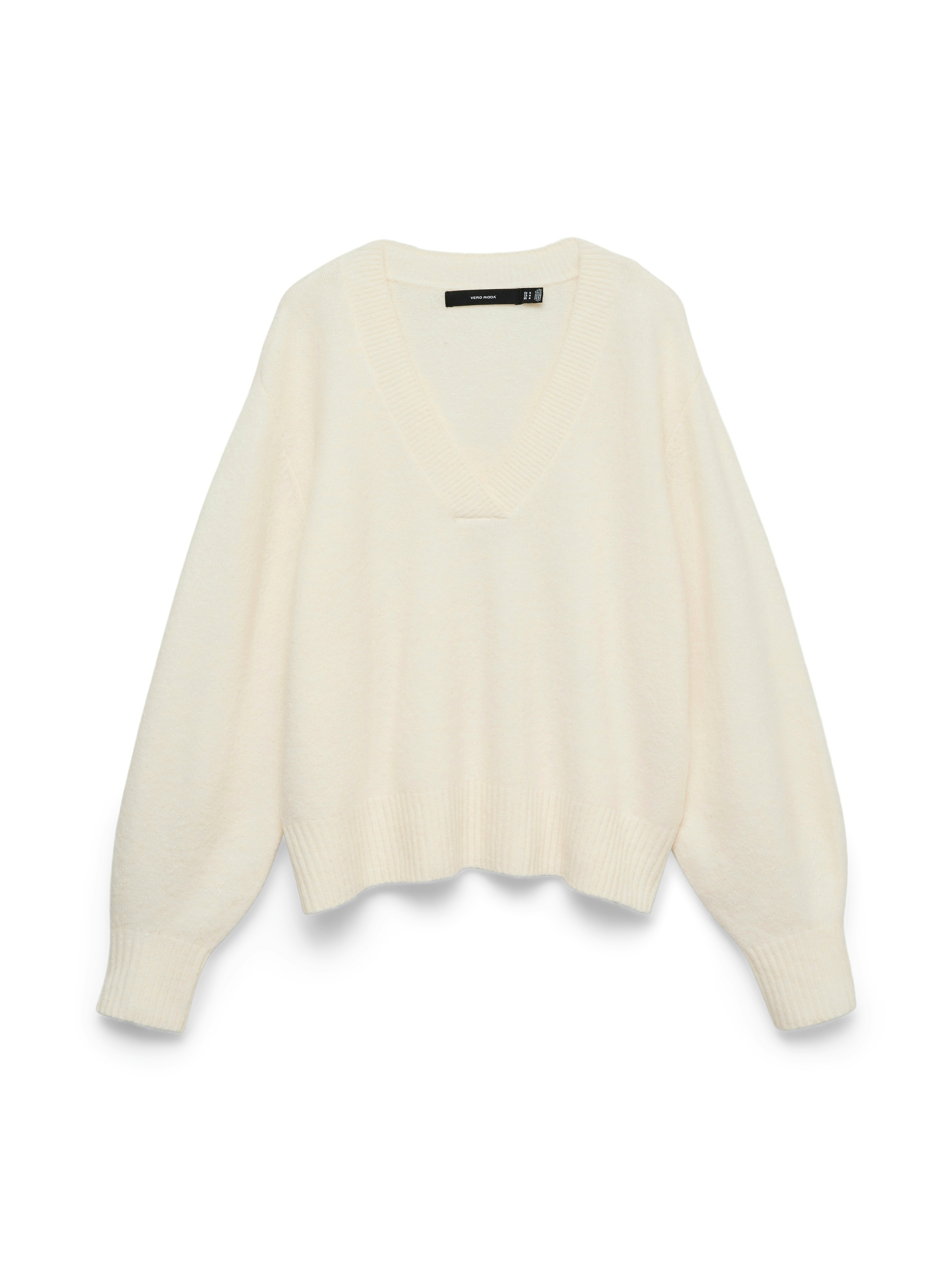 Vero Moda V-Ausschnitt-Pullover »VMBOOM LS V-NECK PULLOVER NOOS« Materialmix, mit Wolle und Stretch