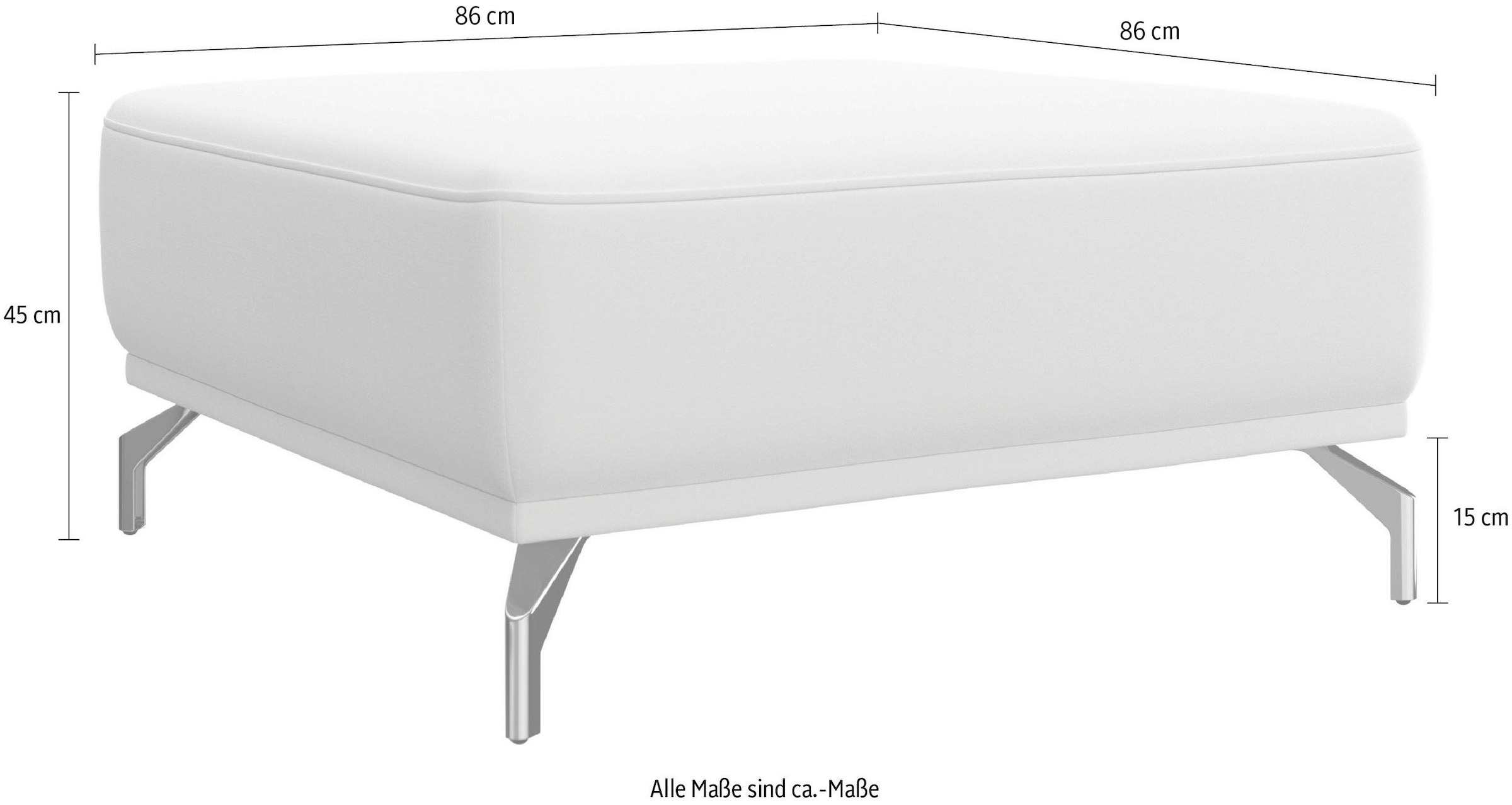 sit&more Hocker »Bailando«, mit Federkern und schwarzen, matten Metallfüßen