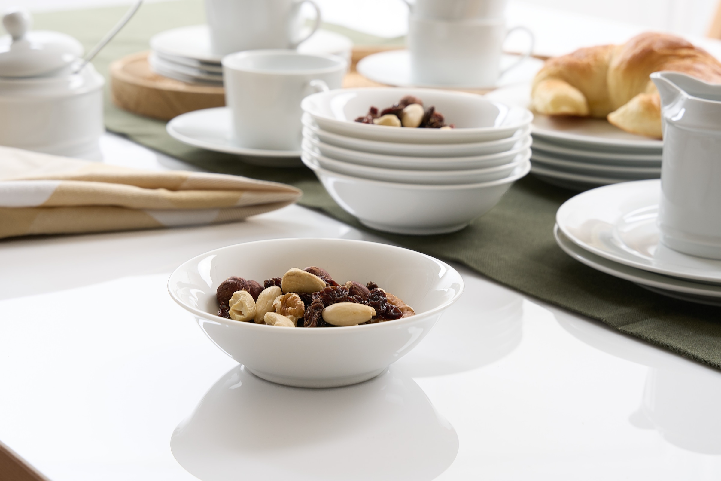 Retsch Arzberg Schale »Schälchen HEIKE WEISS 13 cm, Set 6-tlg. für 6 Personen, rund Porzellan« 6 Stk. aus Porzellan 6 Schälchen für alle Gelegenheiten, universell einsetzbar