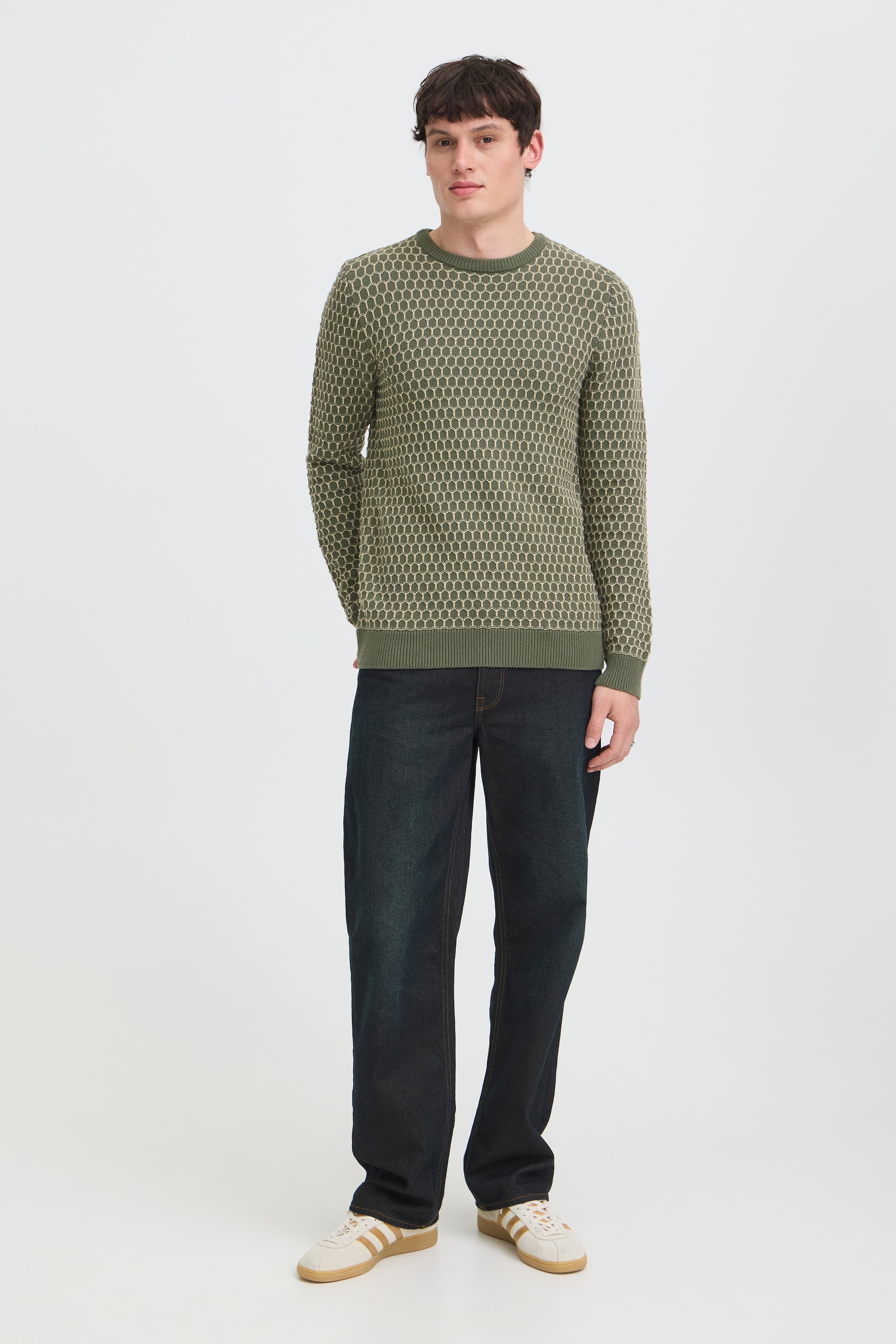 Blend Rundhalspullover »BHDONG CREW« Baumwolle, regular fit