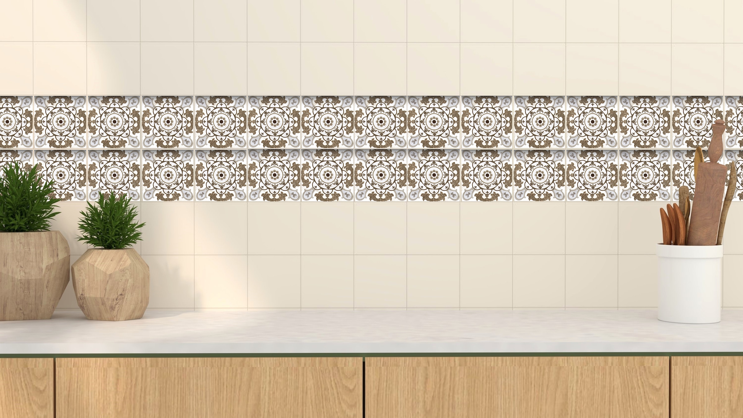 queence Fliesenaufkleber »Mosaik Muster« Stickerfliesen, selbstklebend, Sticker, 12er Set