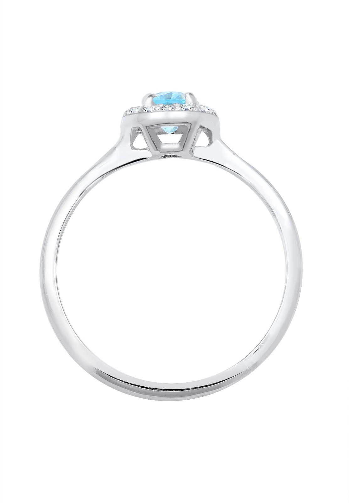 Elli DIAMONDS Verlobungsring »Ring Oval Topas Diamant Brillantschliff (0.08 ct) 925 Sterling Silber«