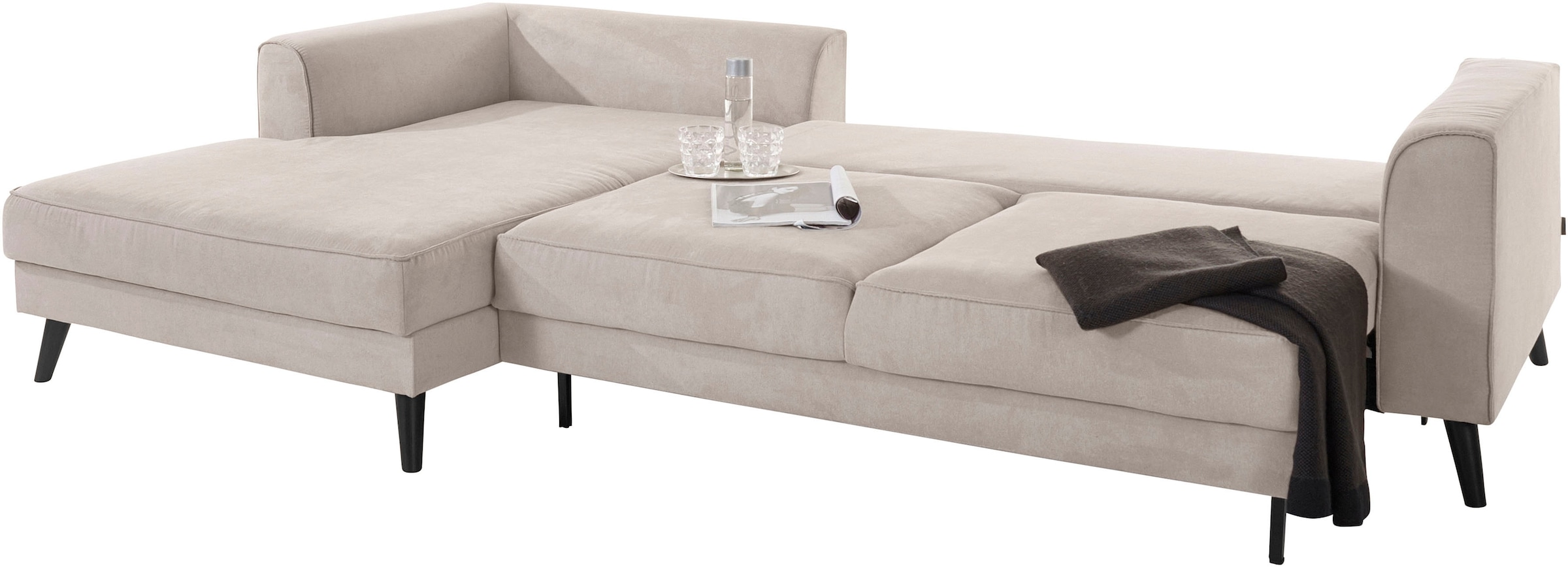 INOSIGN Ecksofa »Lumber Jack, elegant und bequem, Breite 280, hoher Fuß, L-Form«, in moderner Optik