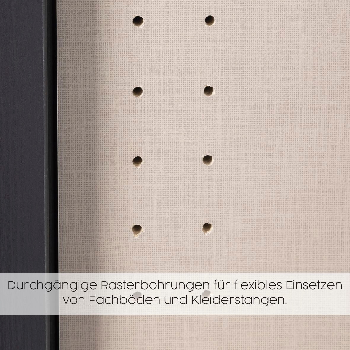 OTTO home Drehtürenschrank »Kleiderschrank Schrank Garderobe AGORDO mit Dekor- oder Hochglanzfront« in zwei Griff-Farben, Breite 360 cm,  mit Außenschubkästen, Serie in 7 Breiten und 2 Höhen MADE IN GERMANY