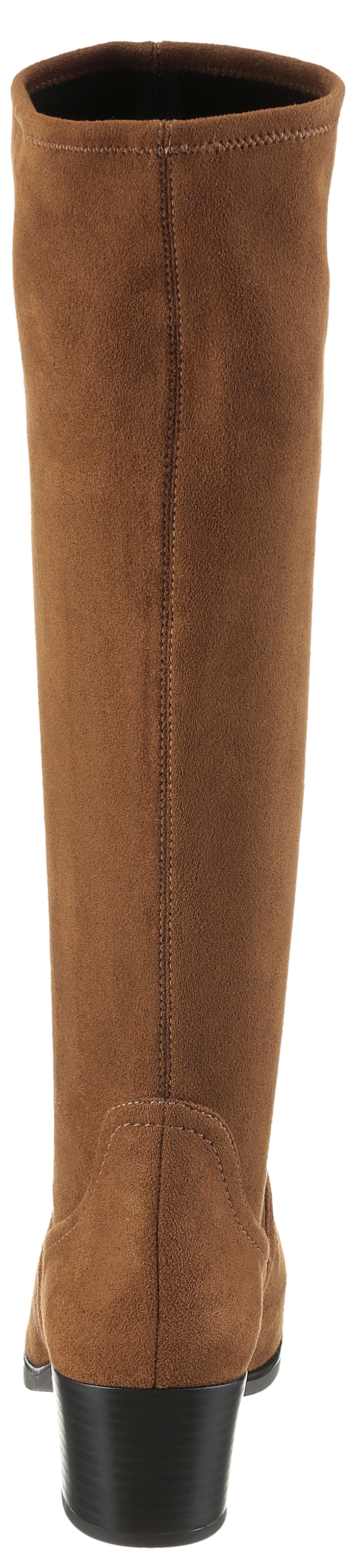 Caprice Stiefel, Blockabsatz, Schlupfstiefel mit Stretch-XS-Schaft in schmaler Form