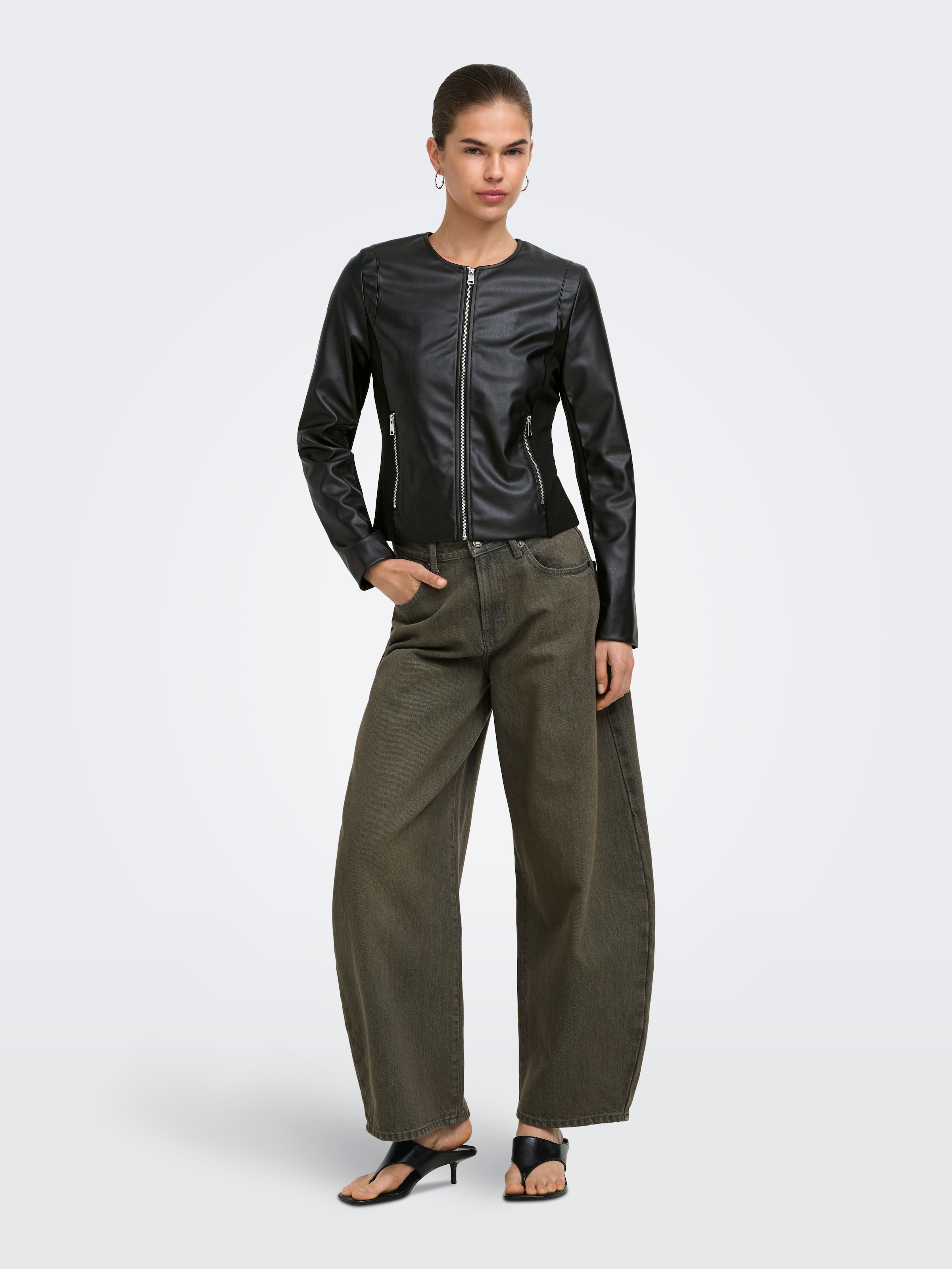 ONLY Lederimitatjacke »ONLBITTEN MIX FAUX LEATHER JACKET CC OTW« Lederimitat