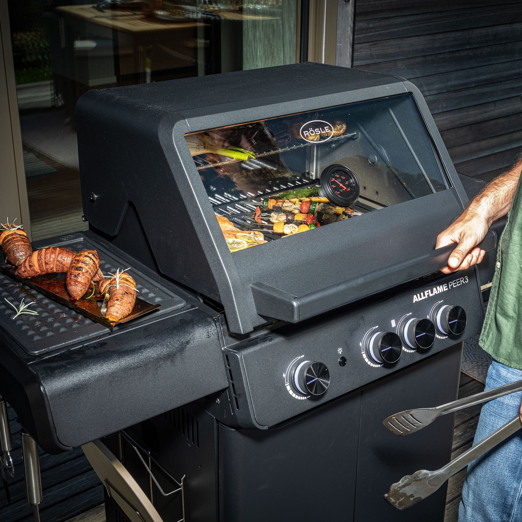 RÖSLE Gasgrill »ALLFLAME Peer 3«, 50 mbar