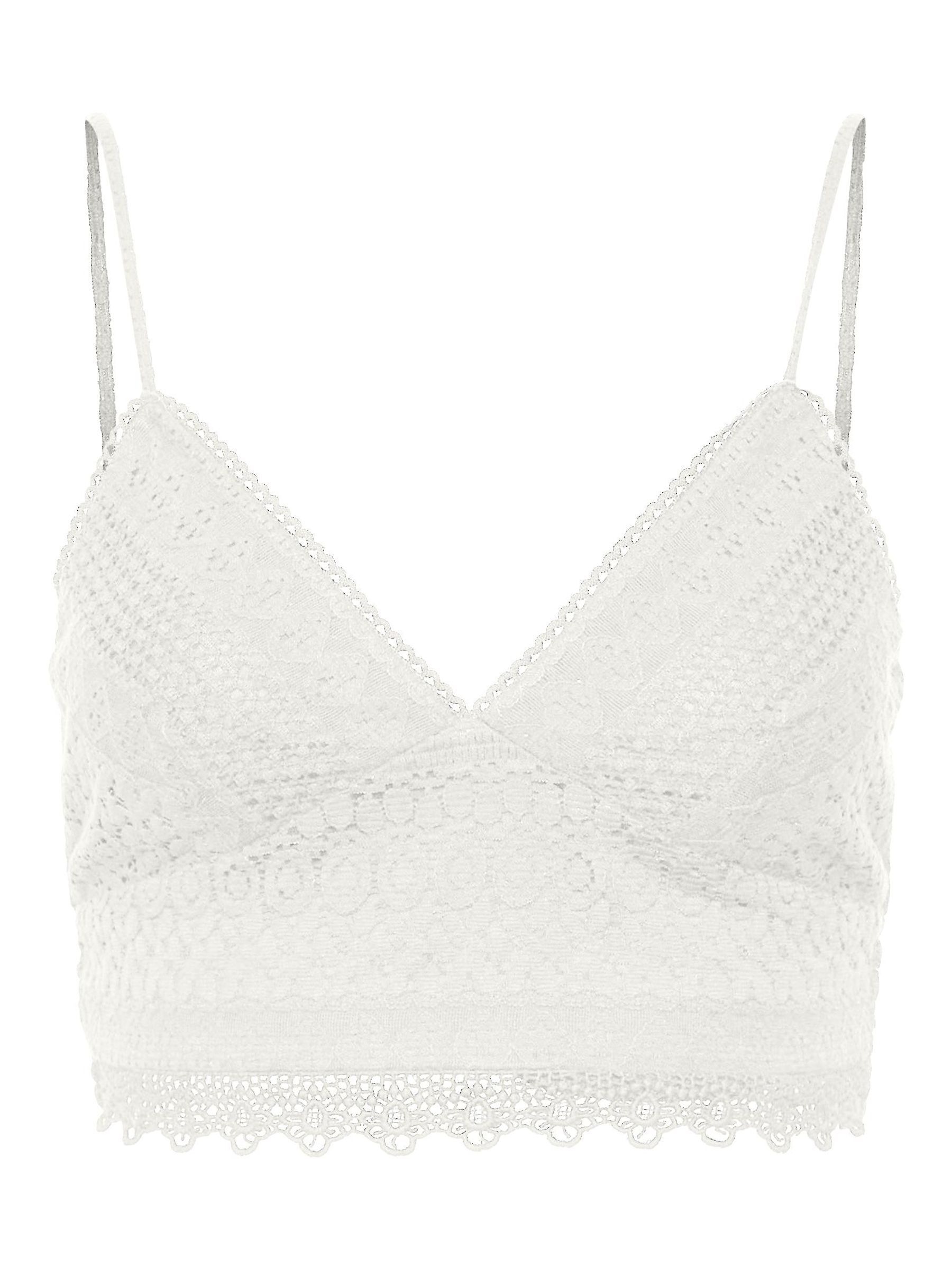 Vero Moda Spaghettitop »VMHONEY LACE V-NECK CROPPED TOP WVN«