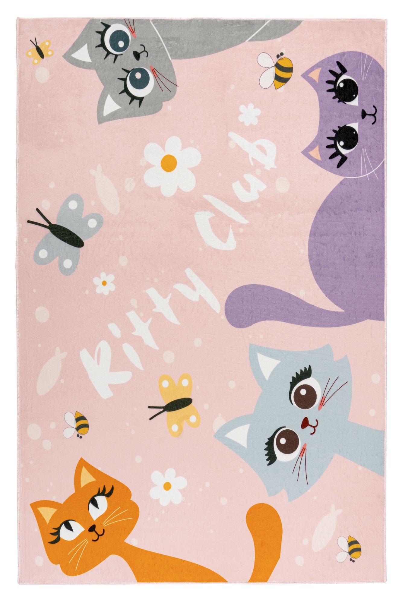 Obsession Kinderteppich »Magic Kids ML 104«, rechteckig, 8 mm Höhe, niedliches Katzen Motiv, waschbar, Kinderzimmer