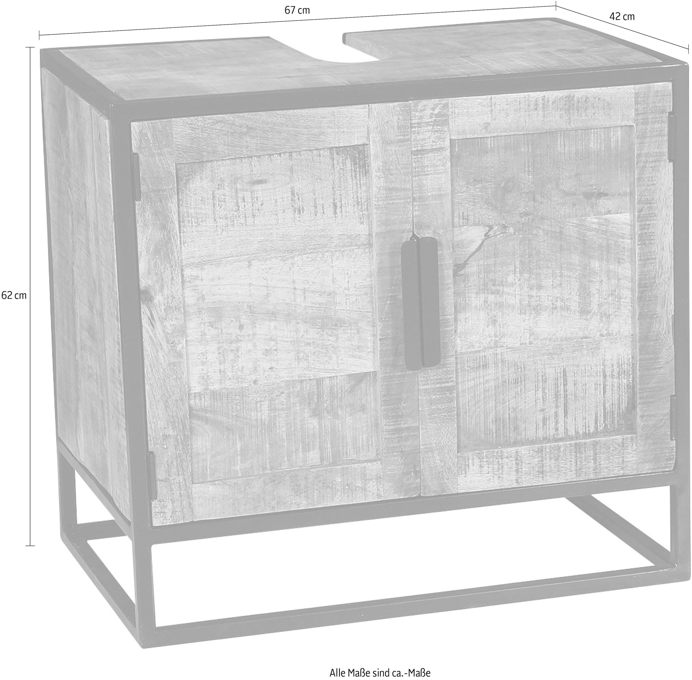 SIT Unterschrank, Rahmen und Design-Gestell aus schwarzem Metall