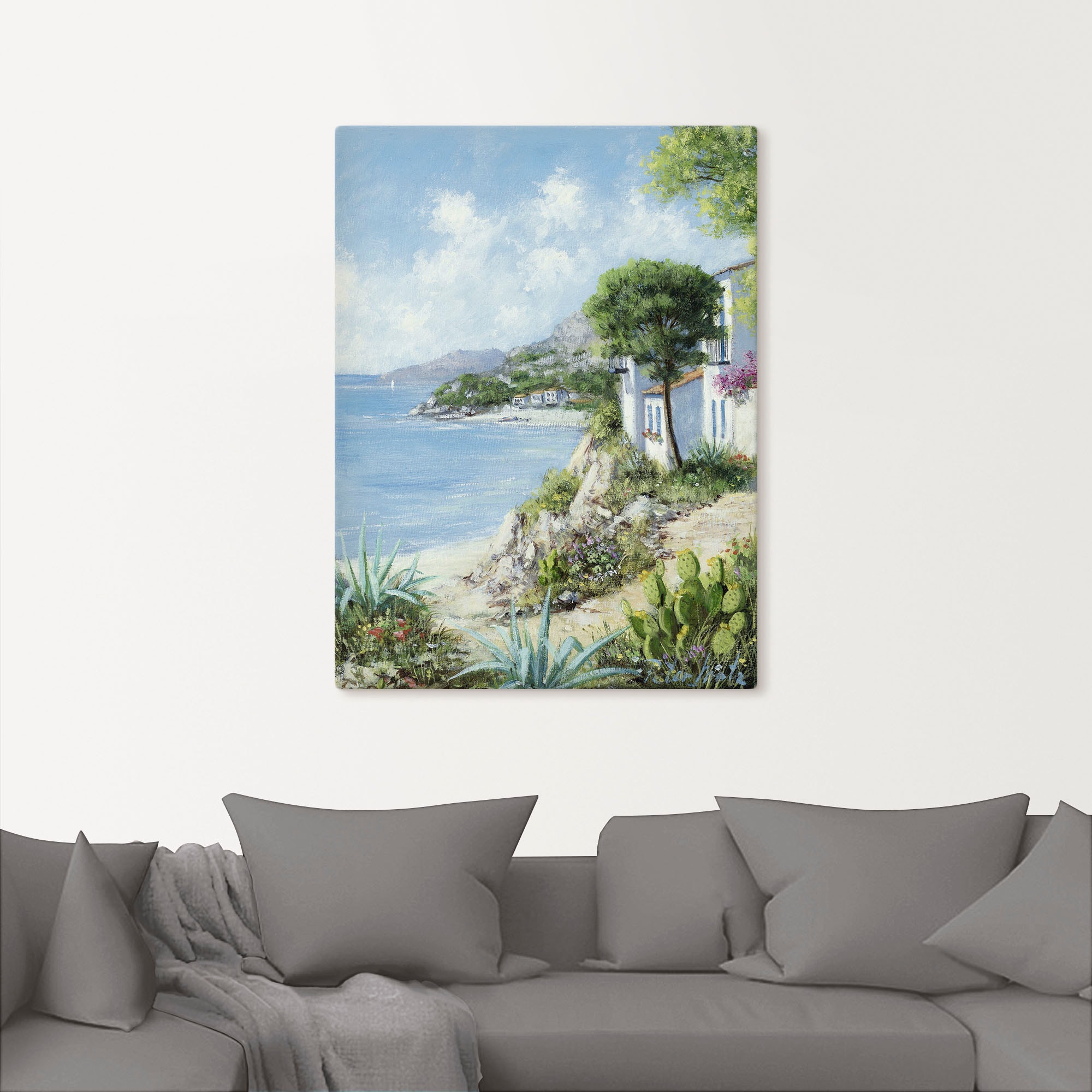 Artland Leinwandbild »Weg zum Meer« Gewässer 1 Stk. tlg. auf Holzrahmen gespannt