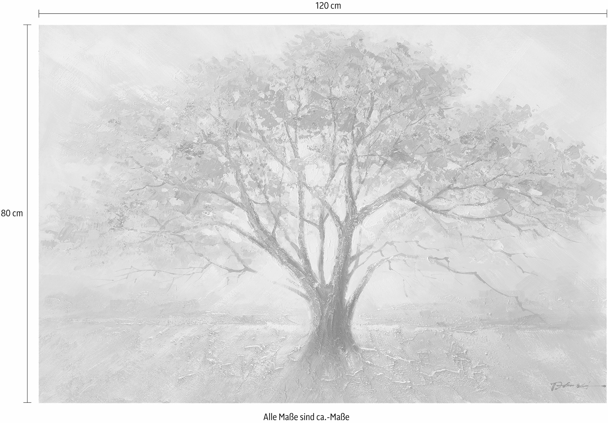 Home affaire Gemälde Baum-Baumbilder-Natur, »Tree I«, Raten auf cm bestellen 120/80