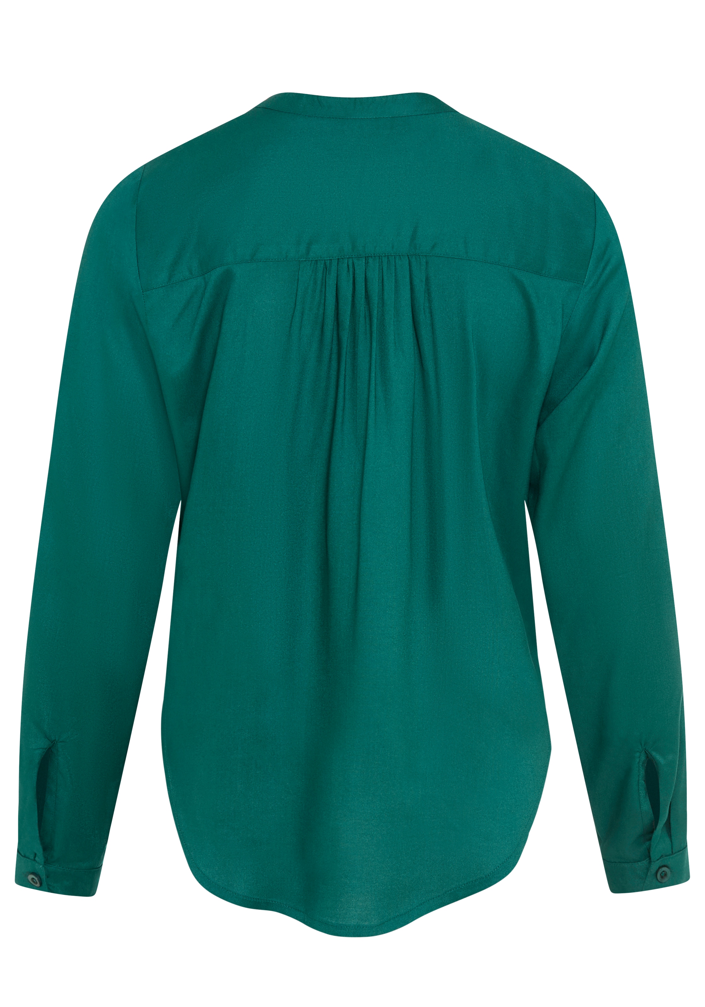 Laura Scott Longbluse mit Stehkragen, Langarm mit 1-Knopf-Manschette, aus Viskose
