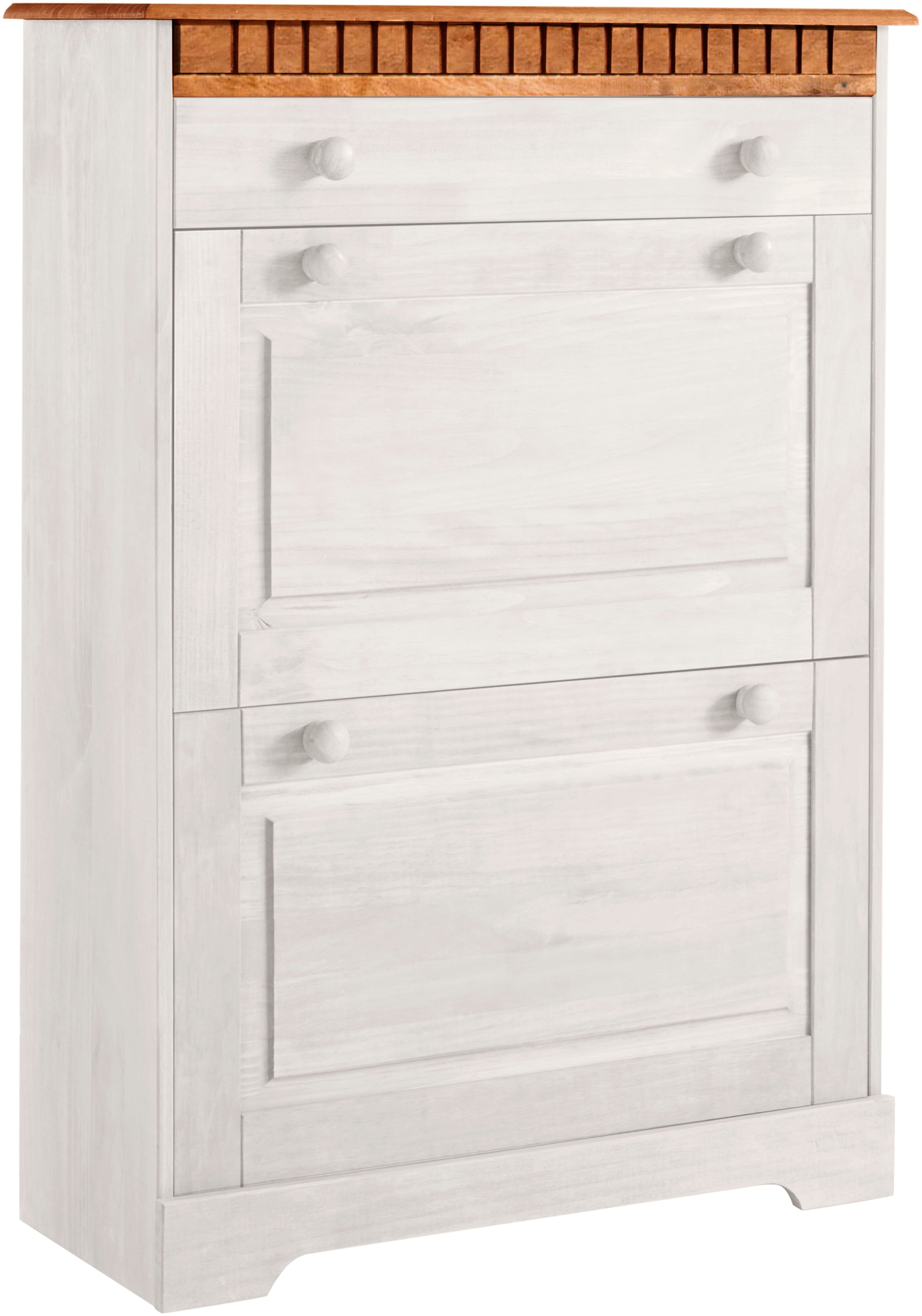 Home affaire Schuhschrank »Lisa«, mit 1 Schubkasten und 2 Klappen, Höhe 105 cm, Breite 75 cm
