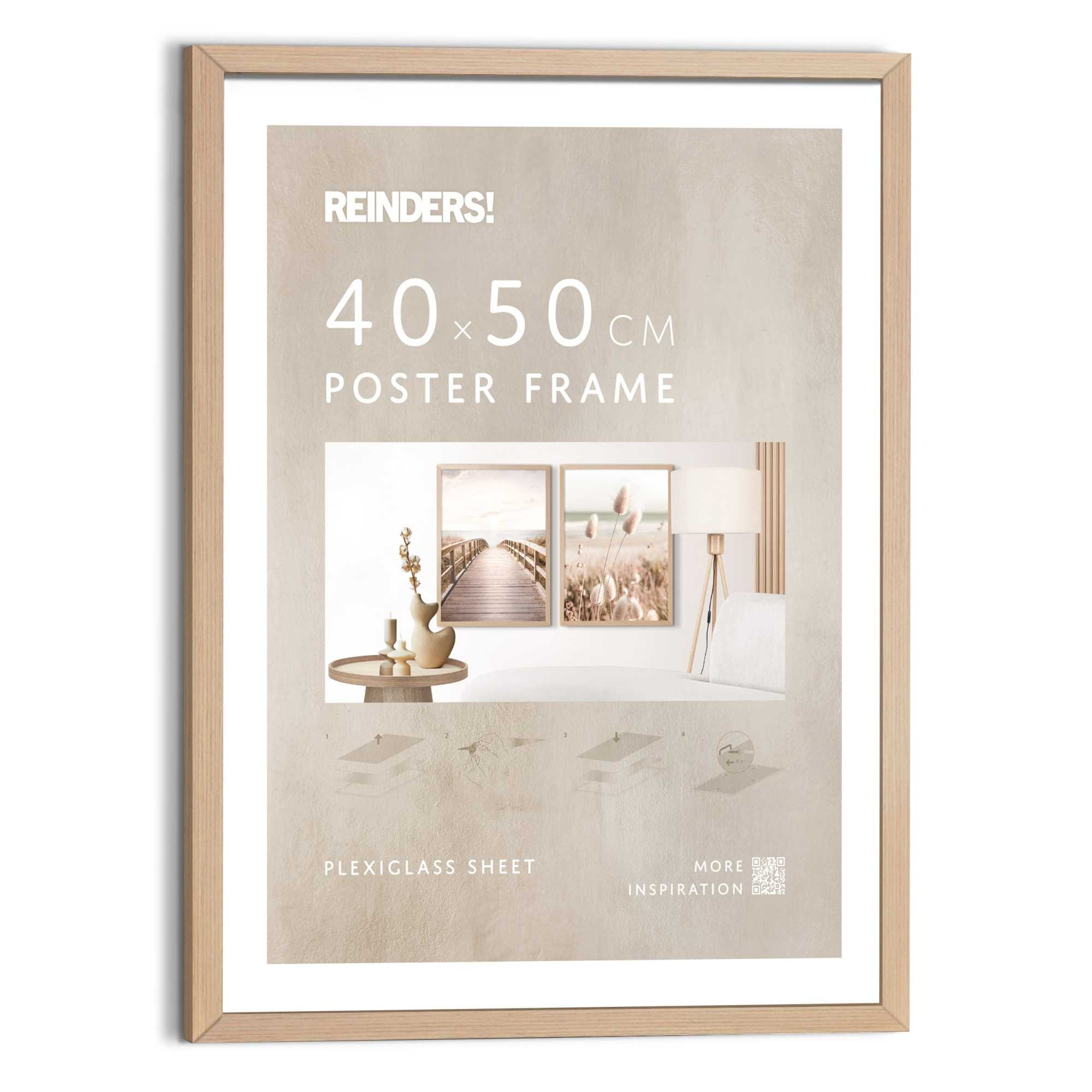 Reinders! Bilderrahmen »Poster 40x50 buche« 1 Stk. tlg. Wohnzimmer - Buche - MDF - Kein Thema - 43,5x53,5 cm